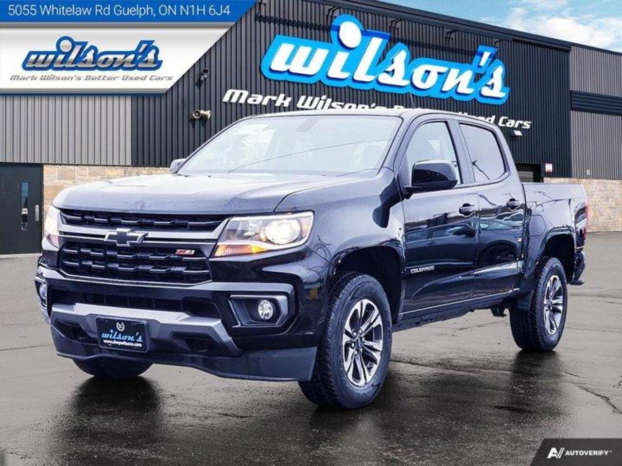 Used 2021 Chevrolet Colorado 4WD Z71 Crew 4X4, V6, Heated Steering + Seats, Wireless Charging, CarPlay + Android & Much More! for sale in Guelph, ON