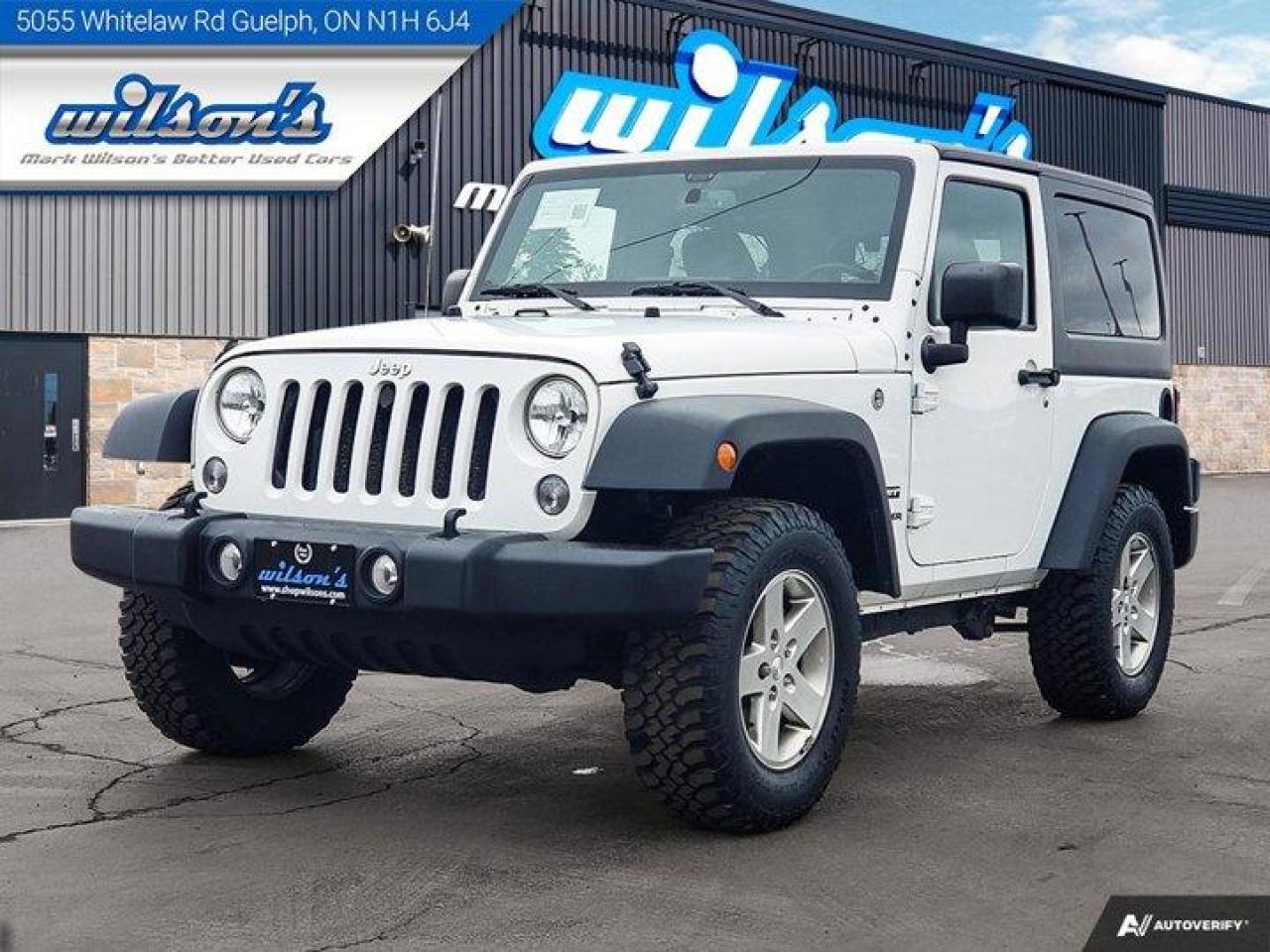 Used 2017 Jeep Wrangler Sport S 4x4 - Air Conditioning, Dual Top, Power Group, Keyless Entry, Alloys & More! for sale in Guelph, ON