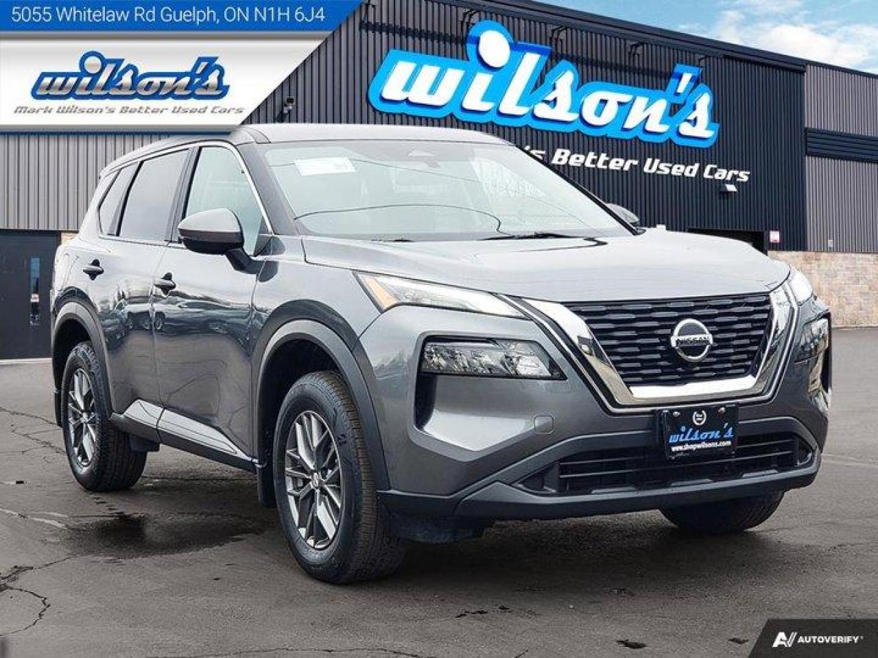 Used 2021 Nissan Rogue S, Heated Steering + Seats, CarPlay + Android, Blind Spot Alert, Rear Camera, Bluetooth & Much More! for sale in Guelph, ON