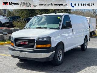 <b>4G LTE,  Easy Clean Floors,  Rear Vision Camera,  Power Windows,  Power Doors!</b><br> <br>    Build your business on a strong foundation with this dependable and professional grade GMC Savana Van. This  2020 GMC Savana Cargo Van is for sale today in Orleans. <br> <br>This GMC Savana Cargo rides on a full-size van chassis with two seats and an expansive cargo area. If you want the capability of a truck, but need the cargo space provided by van, this GMC Savana is perfect fit for you. You can haul big payloads and or customize this Savana to perfectly fit for your business needs.This  van has 87,181 kms. Its  white in colour  . It has an automatic transmission and is powered by a   4.3L V6 Cylinder Engine.  It may have some remaining factory warranty, please check with dealer for details. <br> <br> Our Savana Cargo Vans trim level is WT. This multi purpose cargo van includes 4G LTE capability, a large passenger-side door, air conditioning, power windows and door locks, 6 built-in tie down anchors in the cargo area, vinyl surfaces to make it easier to clean, a 120 volt power outlet, a rear view camera, LED interior cargo lights, Stabilitrak and Tow Haul mode to change the transmission and engine settings when youre hauling a heavy load. This vehicle has been upgraded with the following features: 4g Lte,  Easy Clean Floors,  Rear Vision Camera,  Power Windows,  Power Doors,  Siriusxm,  Cargo Management. <br> <br>To apply right now for financing use this link : <a href=https://www.myersorleansgm.ca/FinancePreQualForm target=_blank>https://www.myersorleansgm.ca/FinancePreQualForm</a><br><br> <br/><br> Buy this vehicle now for the lowest bi-weekly payment of <b>$277.12</b> with $0 down for 84 months @ 9.99% APR O.A.C. ( Plus applicable taxes -  Plus applicable fees   ).  See dealer for details. <br> <br>*MYERS LIFETIME ENGINE AND TRANSMISSION COVERAGE CERTIFICATE NOT AVAILABLE ON VEHICLES WITH KMS EXCEEDING 140,000KM, VEHICLES 8 YEARS & OLDER, OR HIGHLINE BRAND VEHICLE(eg. BMW, INFINITI. CADILLAC, LEXUS...)<br> Come by and check out our fleet of 20+ used cars and trucks and 190+ new cars and trucks for sale in Orleans.  o~o