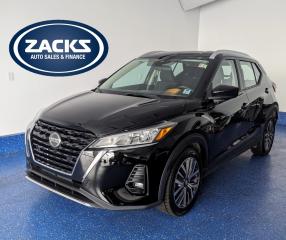 New Price! 2021 Nissan Kicks SV SV | Low payments | Well Equipped Certified. CVT with Xtronic FWD Super Black 1.6L 4-Cylinder DOHC 16V<br><br><br>17 Alloy Wheels, Active Cruise Control, Air Conditioning, AM/FM radio: SiriusXM, Auto High-beam Headlights, Automatic temperature control, Blind Spot Warning, Heated door mirrors, Heated Front Bucket Seats, NissanConnect featuring Apple CarPlay and Android Auto, Power windows, Rear Parking Sensors, Remote keyless entry, Sport steering wheel.<br><br>Certification Program Details: Fully Reconditioned | Fresh 2 Yr MVI | 30 day warranty* | 110 point inspection | Full tank of fuel | Krown rustproofed | Flexible financing options | Professionally detailed<br><br>This vehicle is Zacks Certified! Youre approved! We work with you. Together well find a solution that makes sense for your individual situation. Please visit us or call 902 843-3900 to learn about our great selection.<br>Reviews:<br>  * Owners tend to appreciate the Kicks responsive drive, deep and accommodating cargo space, optional stereo system, and smooth transmission. Overall, most Kicks owners report fantastic value for the money. Source: autoTRADER.ca<br><br>With 22 lenders available Zacks Auto Sales can offer our customers with the lowest available interest rate. Thank you for taking the time to check out our selection!