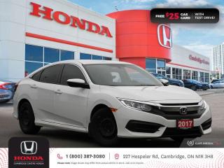 Used 2017 Honda Civic LX HONDA SENSING TECHNOLOGIES | REARVIEW CAMERA | APPLE CARPLAY™/ANDROID AUTO™ for sale in Cambridge, ON