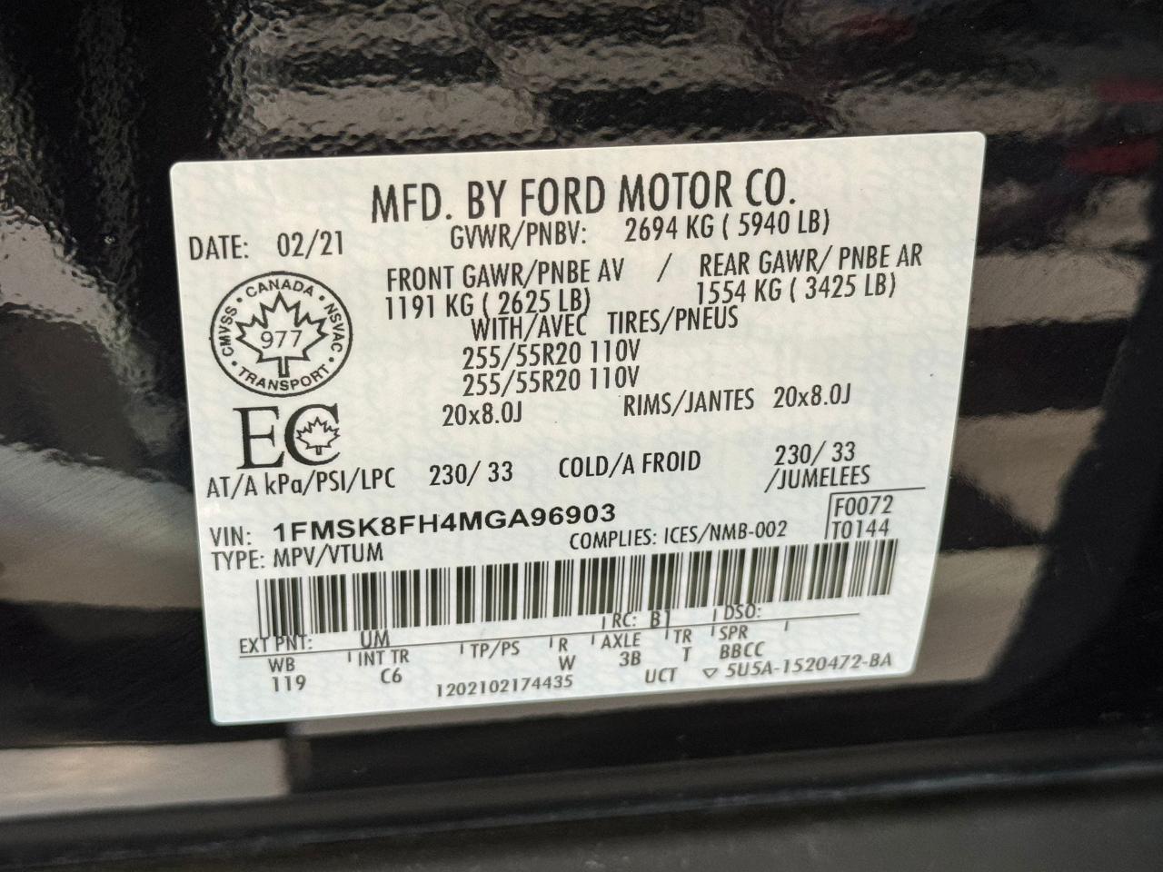 2021 Ford Explorer Limited 4WD 6 Pass+GPS+Lane Keep+Adaptive Cruise - Photo #51