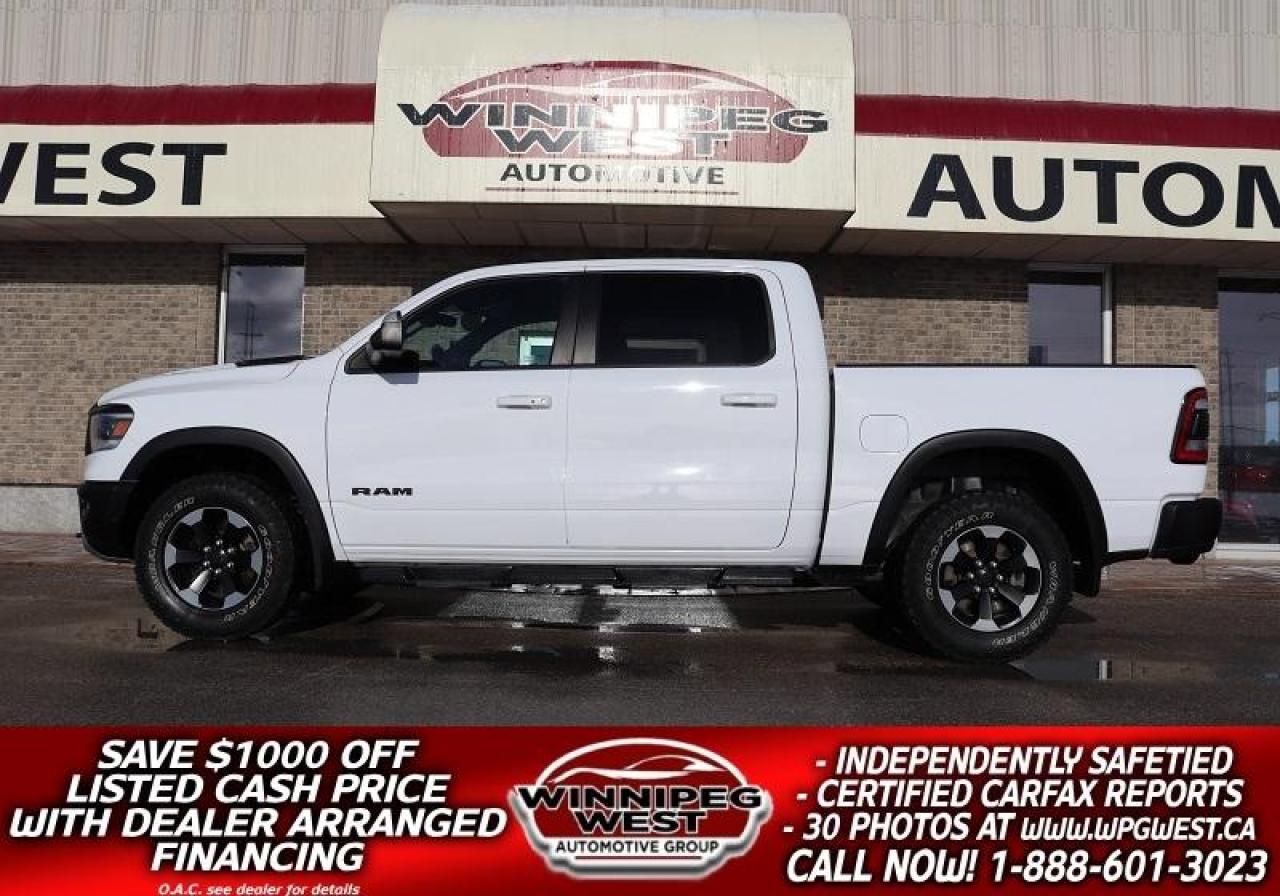 Used 2020 Dodge Ram 1500 REBEL CREW 3.0L ECO-DIESEL 4X4, LVL 2 LOADED/SHARP for sale in Headingley, MB
