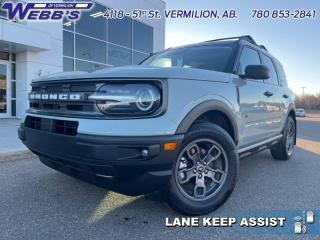 <b>Remote Start,  Heated Seats,  Lane Keep Assist,  Android Auto,  Apple Carplay!</b><br> <br>    Good things come in small packages and this Bronco Sport proves that with ease, grace, and raw capability. This  2021 Ford Bronco Sport is for sale today in Vermilion. <br> <br>A compact footprint, an iconic name, and modern luxury come together to make this Bronco Sport and instant classic. Whether your next adventure takes you deep into the rugged wilds, or into the rough and rumble city, this Bronco Sport is exactly what you need. With enough cargo space for all of your gear, the capability to get you anywhere, and a manageable footprint, theres nothing quite like this Ford Bronco Sport.This  SUV has 44,783 kms. Stock number 7896A is cactus grey in colour  . It has a 8 speed automatic transmission and is powered by a  181HP 1.5L 3 Cylinder Engine.  This unit has some remaining factory warranty for added peace of mind. <br> <br> Our Bronco Sports trim level is Big Bend. This Bronco Sport Big Bend adds heated side mirrors, front fog lamps, power seats, proximity key, automatic climate control, heated seats, easy clean upholstery and remote engine start for a feeling even bigger than its namesake National Park. It also includes unique aluminum wheels, LED accent lighting, Co-Pilot360, a useful flip-up rear window and black exterior trim. On the inside, it features a SYNC 3 infotainment system with an 8 inch touchscreen and is paired with Apple CarPlay and Android Auto, a smart charging USB port, 60/40 split-fold rear seats, remote keyless entry, FordPass Connect. It helps keep you safe with lane keeping assist, automatic emergency braking, blind spot monitoring and rear cross traffic alert. This vehicle has been upgraded with the following features: Remote Start,  Heated Seats,  Lane Keep Assist,  Android Auto,  Apple Carplay,  Wi-fi,  Ford Co-pilot360. <br> To view the original window sticker for this vehicle view this <a href=http://www.windowsticker.forddirect.com/windowsticker.pdf?vin=3FMCR9B62MRA30658 target=_blank>http://www.windowsticker.forddirect.com/windowsticker.pdf?vin=3FMCR9B62MRA30658</a>. <br/><br> <br>To apply right now for financing use this link : <a href=https://www.webbsford.com/financing/ target=_blank>https://www.webbsford.com/financing/</a><br><br> <br/><br> Buy this vehicle now for the lowest bi-weekly payment of <b>$241.67</b> with $0 down for 84 months @ 7.99% APR O.A.C. ( taxes included, $149 documentation fee   / Total cost of borrowing $10334   ).  See dealer for details. <br> <br>Webbs Ford is located at 4118 51st in beautiful Vermilion, AB. <br/>We offer superior sales and service for our valued customers and are committed to serving our friends and clients with the best services possible. If you are looking to set up a test drive in one of our pre owned vehicles or looking to inquire about financing options, please call (780) 853-2841 and speak to one of our professional staff members today.   o~o