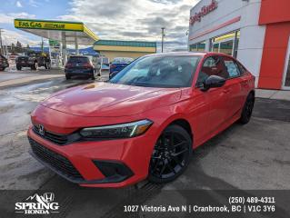 New 2024 Honda Civic Sport PRICE INCLUDES: FREIGHT & PDI, SPLASH GUARDS, ALL SEASON MATS, BLOCK HEATER, PAINT PROTECTION FILM, PREMIUM PAINT for sale in Cranbrook, BC