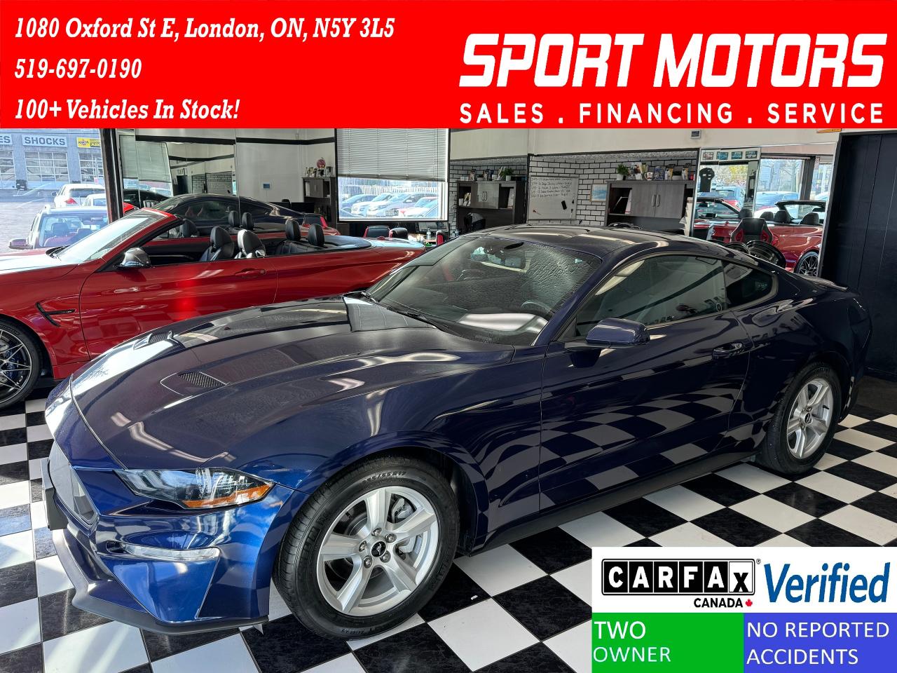 Used 2018 Ford Mustang Ecoboost Premium+ApplePlay+Camera+CLEAN CARFAX for sale in London, ON