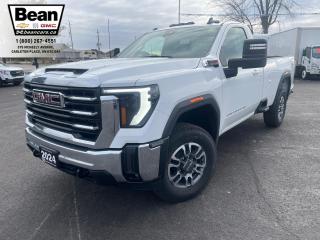 <h2><span style=color:#2ecc71><span style=font-size:16px><strong>Check out the 2024 GMC Sierra 2500HD SLE 4x4 Regular Cab 8 ft. Box!</strong></span></span></h2>

<p><span style=font-size:14px>Powered by 6.6L V8 engine with up to 401 hp & up to 464 lb-ft of torque.</span></p>

<p><span style=font-size:14px><strong>Convenience & Comfort: </strong>includes remote start/entry, multi-pro tailgate, HD rear view camera & 18” machined aluminum wheels with dark grey metallic accents.</span></p>

<p><span style=font-size:14px><strong>Entertainment Features: </strong>includes 13.4" diagonal Premium GMC Infotainment System with Google built in apps such as navigation and voice assistance includes color touch-screen, multi-touch display, AM/FM stereo, Bluetooth streaming audio for music and most phones; featuring wireless Android Auto and Apple CarPlay capability for compatible phones </span></p>

<p><span style=font-size:14px><strong>This truck also comes equipped with the following packages…</strong></span></p>

<p><span style=font-size:14px><strong>Sierra HD Pro Safety Plus Package: </strong>trailer side blind zone alert, rear cross traffic alert, rear park assist, in-vehicle trailering app.</span></p>

<p><span style=font-size:14px><strong>X31 Off-Road & Protection Package:</strong> Off-road suspension with twin-tube rancho shocks, hill decent control, skid plates, spray-on bedliner, X31 fender badge, all weather floor liners.</span></p>

<p><span style=font-size:14px><strong>Remote Start Package:</strong> Remote vehicle start, rear window defogger.</span></p>

<p><span style=font-size:14px><strong>SLE Convenience Package:</strong> Dual-zone automatic climate control, 10-way power driver seat, manual tilt telescoping steering column, 120V AC instrument panel & cargo bed, front LED.</span></p>

<p><span style=color:#2ecc71><span style=font-size:16px><strong>Come test drive this truck today!</strong></span></span></p>

<p><span style=color:#2ecc71><span style=font-size:16px><strong>613-257-2432</strong></span></span></p>