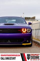 <b>Navigation,  Uconnect, Sunroof, Premium Audio!</b><br> <br> <br> <br>    <br> <br>The 2023 Dodge Challenger is really entering its golden age. With all the heritage of being one of the last pony cars in the 60s and 70s, and all the technology that the new iteration uses, the Dodge Challenger is certainly going to be remembered as a classic muscle car in the future. Own a piece of history in this powerful, practical, and iconic Dodge Challenger.<br> <br> This plum crazy prl coupe  has an automatic transmission and is powered by a  485HP 6.4L 8 Cylinder Engine.<br> <br> Our Challengers trim level is Scat Pack 392. This Challenger Scat Pack 392 steps things up with sport suspension including Bilstein dampers and front and rear anti-roll bars, upgraded low-gloss granite wheels, a blacked out grille with front fog lamps, and an upgraded 8.4-inch infotainment screen with Apple CarPlay, Android Auto, 4G LTE Wi-Fi hot spot, and SiriusXM streaming radio. Additional features include remote engine start, rear parking sensors, power-adjustable heated front seats with lumbar support, a leather-wrapped steering wheel, proximity keyless entry with push button start, dual-zone front climate control, and a 6-speaker Alpine audio system. This vehicle has been upgraded with the following features: Navigation,  Uconnect, Sunroof, Premium Audio. <br><br> <br>To apply right now for financing use this link : <a href=https://www.crowfootdodgechrysler.com/tools/autoverify/finance.htm target=_blank>https://www.crowfootdodgechrysler.com/tools/autoverify/finance.htm</a><br><br> <br/>   <br> Buy this vehicle now for the lowest bi-weekly payment of <b>$455.04</b> with $0 down for 96 months @ 6.49% APR O.A.C. ( Plus GST  documentation fee    / Total Obligation of $94648  ).  Incentives expire 2024-02-29.  See dealer for details. <br> <br>We pride ourselves in consistently exceeding our customers expectations. Please dont hesitate to give us a call.<br> Come by and check out our fleet of 80+ used cars and trucks and 180+ new cars and trucks for sale in Calgary.  o~o