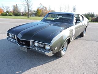 <p> A beautiful and very original 1968 Olds 442 that originated from California. Car is still all numbers matching and factory panels with only 1 repaint in the original V code Juneau Gray Poly colour. Factory Air Conditioning was just repaired and is super cold and a new heater core was also installed. We just performed a full tune-up and maintenance package including replacing the battery, spark plugs and wires.  We replaced the original date coded spark plug wires showing just how original this Oldsmobile is. 400 CI V8 Rocket engine and 4-speed standard transmission transfer the power to the 12-bolt Posi rear end with 3:23 gears. Power steering and power disc brakes options on this 442. Many new parts were just installed in the steering and suspension including tie rods, drag link and then an alignment was performed. New brakes including a new master cylinder and booster were just installed. New rims and new BF Goodrich tires were just installed. New carpet and a new reproduction steering wheel was installed,  the rest of the interior is in great condition and free of rips, tears, broken or missing parts. All the chrome and trim is in great original condition. A 3-year powertrain warranty is included with purchase. We supply a current insurance appraisal. Trade up or down on other muscle cars/trucks or late model 4X4 trucks. Delivery or shipping can be arranged right to your door within Canada and the USA.</p><p>** WE UPDATE OUR WEBSITE REGULARLY IF YOU SEE THIS AD THE VEHICLE IS AVAILABLE! ** Muscle cars/trucks from all classic makes including Dodge, Ford, and General Motors. Financing available OAC. Delivery available to Southern Ontario customers. Shipping arranged for out of province purchasers! We are 1.5 hrs from Pearson International Airport and offer free pick up from the airport to purchasers. **NO ADMIN FEES! All vehicles are certified and serviced unless otherwise stated! CARFAX AVAILABLE ON ALL VEHICLES! ** Call, email, or come in today! 1-844-4X4-TRUX www.pentasticmotors.com</p>