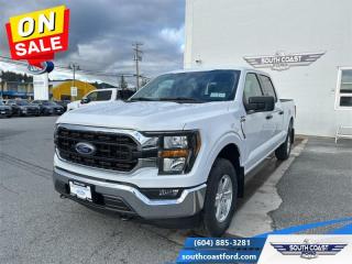 <b>Trailer Hitch, 17-inch Painted Aluminum Wheels, 8-way Power Drivers Seat, Power Folding Mirrors!</b><br> <br>   The Ford F-150 is for those who think a day off is just an opportunity to get more done. <br> <br>The perfect truck for work or play, this versatile Ford F-150 gives you the power you need, the features you want, and the style you crave! With high-strength, military-grade aluminum construction, this F-150 cuts the weight without sacrificing toughness. The interior design is first class, with simple to read text, easy to push buttons and plenty of outward visibility. With productivity at the forefront of design, the F-150 makes use of every single component was built to get the job done right!<br> <br> This oxford white Crew Cab 4X4 pickup   has a 10 speed automatic transmission and is powered by a  400HP 3.5L V6 Cylinder Engine.<br> <br> Our F-150s trim level is XLT. Upgrading to the class leader, this Ford F-150 XLT comes very well equipped with remote keyless entry and remote engine start, dynamic hitch assist, Ford Co-Pilot360 that features lane keep assist, pre-collision assist and automatic emergency braking. Enhanced features include aluminum wheels, chrome exterior accents, SYNC 4 with enhanced voice recognition, Apple CarPlay and Android Auto, FordPass Connect 4G LTE, steering wheel mounted cruise control, a powerful audio system, cargo box lights, power door locks and a rear view camera to help when backing out of a tight spot. This vehicle has been upgraded with the following features: Trailer Hitch, 17-inch Painted Aluminum Wheels, 8-way Power Drivers Seat, Power Folding Mirrors. <br><br> View the original window sticker for this vehicle with this url <b><a href=http://www.windowsticker.forddirect.com/windowsticker.pdf?vin=1FTFW1E85PKF51892 target=_blank>http://www.windowsticker.forddirect.com/windowsticker.pdf?vin=1FTFW1E85PKF51892</a></b>.<br> <br>To apply right now for financing use this link : <a href=https://www.southcoastford.com/financing/ target=_blank>https://www.southcoastford.com/financing/</a><br><br> <br/> Weve discounted this vehicle $2811. Total  cash rebate of $11000 is reflected in the price. Credit includes $11,000 Delivery Allowance.  7.49% financing for 84 months. <br> Buy this vehicle now for the lowest bi-weekly payment of <b>$397.92</b> with $0 down for 84 months @ 7.49% APR O.A.C. ( Plus applicable taxes -  $595 Administration Fee included    / Total Obligation of $72422  ).  Incentives expire 2024-05-23.  See dealer for details. <br> <br>Call South Coast Ford Sales or come visit us in person. Were convenient to Sechelt, BC and located at 5606 Wharf Avenue. and look forward to helping you with your automotive needs. <br><br> Come by and check out our fleet of 20+ used cars and trucks and 110+ new cars and trucks for sale in Sechelt.  o~o