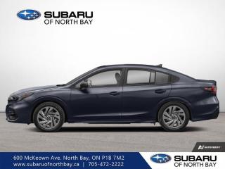 <b>Sunroof,  Sport Suspension,  Leather Seats,  Navigation,  Premium Audio!</b><br> <br>   This 2024 Subaru Legacy is here to help you pursue your passions in elegant style and luxury. <br> <br>In a world of crossovers and SUVs, theres something refreshing about a mid-size sedan built with quality, luxury, and performance in abundance. This 2024 Subaru Legacy was made to hold everything together so you can spend more time connecting to what matters most in life. With top shelf infotainment, luxurious and spacious seating, and an aggressive exterior style to match its impressive performance, this 2024 Subaru Legacy is here to help you enjoy driving again. <br> <br> This cosmic blue sedan  has a cvt transmission and is powered by a  260HP 2.4L 4 Cylinder Engine.<br> <br> Our Legacys trim level is GT. An express open/close sunroof with stylish front and rear LED lights and aluminum alloy wheels are only a few of the amazing features that this Legacy GT packs. This sedan delivers sharp handling thanks to sport-tuned suspension, with inbuilt GPS navigation ensuring that you never get lost when on the move. On the inside, comfort and infotainment features include ventilated and heated front seats with genuine Nappa leather upholstery, a heated leather steering wheel, dual-zone climate control, a premium 12-speaker harman/kardon audio system, and an 11.6-inch infotainment screen with wireless Apple CarPlay and Android Auto. Safety features also include blind spot detection, lane keeping assist with lane departure warning, evasive steering assist, front and rear collision mitigation, and pre-collision braking. This vehicle has been upgraded with the following features: Sunroof,  Sport Suspension,  Leather Seats,  Navigation,  Premium Audio,  Cooled Seats,  Apple Carplay. <br><br> <br>To apply right now for financing use this link : <a href=https://www.subaruofnorthbay.ca/tools/autoverify/finance.htm target=_blank>https://www.subaruofnorthbay.ca/tools/autoverify/finance.htm</a><br><br> <br/>  Contact dealer for additional rates and offers.  6.49% financing for 60 months. <br> Buy this vehicle now for the lowest bi-weekly payment of <b>$415.71</b> with $0 down for 60 months @ 6.49% APR O.A.C. ( Plus applicable taxes -  Plus applicable fees   ).  Incentives expire 2024-04-30.  See dealer for details. <br> <br>Subaru of North Bay has been proudly serving customers in North Bay, Sturgeon Falls, New Liskeard, Cobalt, Haileybury, Kirkland Lake and surrounding areas since 1987. Whether you choose to visit in person or shop online, youll find a huge selection of new 2022-2023 Subaru models as well as certified used vehicles of all makes and models. </br>Our extensive lineup of new vehicles includes the Ascent, BRZ, Crosstrek, Forester, Impreza, Legacy, Outback, WRX and WRX STI. If youre already a Subaru owner, our Subaru Certified Technicians can provide the Genuine Subaru parts, accessories and quality service your vehicle deserves. </br>We invite you to book a test drive or service online, give our dealership a call at 705-472-2222, or just stop in for a visit. We look forward to meeting with you and providing you a stellar experience. </br><br> Come by and check out our fleet of 30+ used cars and trucks and 30+ new cars and trucks for sale in North Bay.  o~o