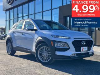 <b>Certified, Blind Spot Detection,  Heated Steering Wheel,  Heated Seats,  Aluminum Wheels,  Remote Keyless Entry!</b><br> <br>  Compare at $21115 - Our Price is just $20500! <br> <br> This vehicle was a previous daily rental.   A different breed of SUV designed to take on the city, introducing the 2021 Hyundai KONA! This  2021 Hyundai Kona is for sale today in Midland. <br> <br>The KONA has been designed to turn heads - and to raise pulses. The dynamic design catches your eye with unique details that highlight the strong Hyundai SUV DNA at its core, starting with our signature cascading front grille design, muscular wheel arches and advanced lighting. Bold accent body panels run along the side and rear bumper for a sporty look. Step inside and instantly experience an exceptional level of comfort thanks to its wealth of features. This Kona is more than just its trendy appearance, its a real urban warrior.This  SUV has 100,076 kms and is a Certified Pre-Owned vehicle. Its  chalk white in colour  . It has a 6 speed automatic transmission and is powered by a  147HP 2.0L 4 Cylinder Engine.  And its got a certified used vehicle warranty for added peace of mind. <br> <br> Our Konas trim level is 2.0L Preferred AWD. This all wheel drive Kona Preferred adds a leather heated steering wheel, blind spot detection with rear cross traffic collision warning, larger aluminum wheels and a proximity key for easy push button starts. You will also get heated front seats, Apple CarPlay, Android Auto, a rear view camera, bluetooth streaming audio, a 60/40 split rear seat, cruise control and much more. This vehicle has been upgraded with the following features: Blind Spot Detection,  Heated Steering Wheel,  Heated Seats,  Aluminum Wheels,  Remote Keyless Entry,  Apple Carplay,  Android Auto. <br> <br>Please Note: This vehicle is a former daily rental.<br> <br>To apply right now for financing use this link : <a href=https://www.bourgeoishyundai.com/finance/ target=_blank>https://www.bourgeoishyundai.com/finance/</a><br><br> <br/>This vehicle has met our highest standard and has been put through the Hyundai certificationprocess by our factory-trained technicians. Our Hyundai Certified used vehicles go thru anextensive 120-point inspection and are reconditioned back to near new condition. Each vehicle comes with a minimum of a 12-month/20,000 km comprehensive limited warranty or the balance of the factory warranty (whichever is longer) as well as 1 year roadside assistance. If you are financing, Hyundai Certified vehicles also qualify for preferred finance rates - talk to your dealer for details. They also come with satisfaction guaranteed; a 30-day or 2000 km exchange privilege if you are not completely satisfied. If your budget permits, you can extend or upgrade to an even more comprehensive Certified Pre-Owned Vehicle Protection Plan. For more information, please call any of our knowledgeable used vehicle staff at (705)540-8015.<br> <br/><br>BUY WITH CONFIDENCE. Bourgeois Auto Group, we dont just sell cars; for over 75 years, we have delivered extraordinary automotive experiences in every showroom, on the road, and at your home. Offering complimentary delivery in an enclosed trailer. <br><br>Why buy from the Bourgeois Auto Group? Whether you are looking for a great place to buy your next new or used vehicle find a qualified repair center or looking for parts for your vehicle the Bourgeois Auto Group has the answer. We offer both new vehicles and pre-owned vehicles with over 25 brand manufacturers and over 200 Pre-owned Vehicles to choose from. Were constantly changing to meet the needs of our customers and stay ahead of the competition, and we are committed to investing in modern technology to ensure that we are always on the cutting edge. We use very strategic programs and tools that give us current market data to price our vehicles to the market to make sure that our customers are getting the best deal not only on the new car but on your trade-in as well. Ask for your free Live Market analysis report and save time and money. <br><br>WE BUY CARS  Any make model or condition, No purchase necessary. We are OPEN 24 hours a Day/7 Days a week with our online showroom and chat service. Our market value pricing provides the most competitive prices on all our pre-owned vehicles all the time. Market Value Pricing is achieved by polling over 20000 pre-owned websites every day to ensure that every single customer receives real-time Market Value Pricing on every pre-owned vehicle we sell. Customer service is our top priority. No hidden costs or fees, and full disclosure on all services and Carfax®. <br><br>With over 23 brands and over 400 full- and part-time employees, we look forward to serving all your automotive needs! <br> Come by and check out our fleet of 20+ used cars and trucks and 50+ new cars and trucks for sale in Midland.  o~o