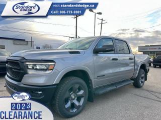 <b>5.7L V8 HEMI MDS VVT eTorque Engine, Built-to-Serve Edition, Bed Utility Group!</b><br> <br> <br> <br>  Beauty meets brawn with this rugged Ram 1500. <br> <br>The Ram 1500s unmatched luxury transcends traditional pickups without compromising its capability. Loaded with best-in-class features, its easy to see why the Ram 1500 is so popular. With the most towing and hauling capability in a Ram 1500, as well as improved efficiency and exceptional capability, this truck has the grit to take on any task.<br> <br> This billet metallic Crew Cab 4X4 pickup   has a 8 speed automatic transmission and is powered by a  395HP 5.7L 8 Cylinder Engine.<br> <br> Our 1500s trim level is Big Horn. This Ram 1500 Bighorn comes with stylish aluminum wheels, a leather steering wheel, class II towing equipment including a hitch, wiring harness and trailer sway control, heavy-duty suspension, cargo box lighting, and a locking tailgate. Additional features include heated and power adjustable side mirrors, UCconnect 3, hands-free phone communication, push button start, cruise control, air conditioning, vinyl floor lining, and a rearview camera. This vehicle has been upgraded with the following features: 5.7l V8 Hemi Mds Vvt Etorque Engine, Built-to-serve Edition, Bed Utility Group. <br><br> View the original window sticker for this vehicle with this url <b><a href=http://www.chrysler.com/hostd/windowsticker/getWindowStickerPdf.do?vin=1C6SRFFT8RN134779 target=_blank>http://www.chrysler.com/hostd/windowsticker/getWindowStickerPdf.do?vin=1C6SRFFT8RN134779</a></b>.<br> <br>To apply right now for financing use this link : <a href=https://standarddodge.ca/financing target=_blank>https://standarddodge.ca/financing</a><br><br> <br/><br>* Visit Us Today *Youve earned this - stop by Standard Chrysler Dodge Jeep Ram located at 208 Cheadle St W., Swift Current, SK S9H0B5 to make this car yours today! <br> Pricing may not reflect additional accessories that have been added to the advertised vehicle<br><br> Come by and check out our fleet of 30+ used cars and trucks and 110+ new cars and trucks for sale in Swift Current.  o~o