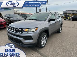 <b>2.0L I4 DOHC DI Turbo Engine w/ ESS, Sport Appearance Plus!</b><br> <br> <br> <br>  This 2024 Jeep Compass features gorgeous styling and introduces new innovative ways to enhance your driving experience. <br> <br>Keeping with quintessential Jeep engineering, this 2024 Compass sports a striking exterior design, with an extremely refined interior, loaded with the latest and greatest safety, infotainment and convenience technology. This SUV also has the off-road prowess to booth, with rugged build quality and great reliability to ensure that you get to your destination and back, as many times as you want. <br> <br> This billet metallic SUV  has a 8 speed automatic transmission and is powered by a  200HP 2.0L 4 Cylinder Engine.<br> <br> Our Compasss trim level is Sport. This Jeep Compass Sport comes well-equipped with great standard features such as heated front seats, an 10.1-inch infotainment screen powered by Uconnect 5 with Apple CarPlay and Android Auto, towing equipment including trailer sway control, push button start, air conditioning, cruise control with steering wheel controls, and front and rear cupholders. Safety features also include lane keeping assist with lane departure warning, forward collision warning with active braking, driver monitoring alert, and a rearview camera. This vehicle has been upgraded with the following features: 2.0l I4 Dohc Di Turbo Engine W/ Ess, Sport Appearance Plus. <br><br> View the original window sticker for this vehicle with this url <b><a href=http://www.chrysler.com/hostd/windowsticker/getWindowStickerPdf.do?vin=3C4NJDAN1RT588463 target=_blank>http://www.chrysler.com/hostd/windowsticker/getWindowStickerPdf.do?vin=3C4NJDAN1RT588463</a></b>.<br> <br>To apply right now for financing use this link : <a href=https://standarddodge.ca/financing target=_blank>https://standarddodge.ca/financing</a><br><br> <br/><br>* Visit Us Today *Youve earned this - stop by Standard Chrysler Dodge Jeep Ram located at 208 Cheadle St W., Swift Current, SK S9H0B5 to make this car yours today! <br> Pricing may not reflect additional accessories that have been added to the advertised vehicle<br><br> Come by and check out our fleet of 30+ used cars and trucks and 90+ new cars and trucks for sale in Swift Current.  o~o