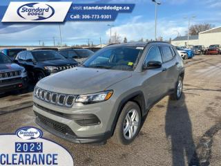 <b>2.0L I4 DOHC DI Turbo Engine w/ ESS, Sport Appearance Plus!</b><br> <br> <br> <br>  With outstanding off-road capability augmented by refined on-road manners, this 2024 Jeep Compass offers the best of both worlds. <br> <br>Keeping with quintessential Jeep engineering, this 2024 Compass sports a striking exterior design, with an extremely refined interior, loaded with the latest and greatest safety, infotainment and convenience technology. This SUV also has the off-road prowess to booth, with rugged build quality and great reliability to ensure that you get to your destination and back, as many times as you want. <br> <br> This sting-gray clear coat SUV  has a 8 speed automatic transmission and is powered by a  200HP 2.0L 4 Cylinder Engine.<br> <br> Our Compasss trim level is Sport. This Jeep Compass Sport comes well-equipped with great standard features such as heated front seats, an 10.1-inch infotainment screen powered by Uconnect 5 with Apple CarPlay and Android Auto, towing equipment including trailer sway control, push button start, air conditioning, cruise control with steering wheel controls, and front and rear cupholders. Safety features also include lane keeping assist with lane departure warning, forward collision warning with active braking, driver monitoring alert, and a rearview camera. This vehicle has been upgraded with the following features: 2.0l I4 Dohc Di Turbo Engine W/ Ess, Sport Appearance Plus. <br><br> View the original window sticker for this vehicle with this url <b><a href=http://www.chrysler.com/hostd/windowsticker/getWindowStickerPdf.do?vin=3C4NJDAN0RT591564 target=_blank>http://www.chrysler.com/hostd/windowsticker/getWindowStickerPdf.do?vin=3C4NJDAN0RT591564</a></b>.<br> <br>To apply right now for financing use this link : <a href=https://standarddodge.ca/financing target=_blank>https://standarddodge.ca/financing</a><br><br> <br/><br>* Visit Us Today *Youve earned this - stop by Standard Chrysler Dodge Jeep Ram located at 208 Cheadle St W., Swift Current, SK S9H0B5 to make this car yours today! <br> Pricing may not reflect additional accessories that have been added to the advertised vehicle<br><br> Come by and check out our fleet of 30+ used cars and trucks and 120+ new cars and trucks for sale in Swift Current.  o~o