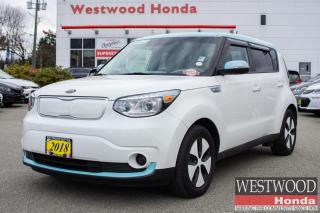 Clear White 2018 Kia Soul EV 4D Hatchback EV EV $1500 PST Rebate FWD 1-Speed Automatic Electric MotorOne low hassle free pre negotiated price, 1 Year road hazard, Ask us about our 24 Hour EV test drive, PST Rebate is not included in above price and is based on PST due, Electric charge cord and 2 keys with every purchase of an EV from Westwood Honda.We specialize in getting you into vehicles with 0 emissions, We have been the largest retailer in Canada of used EVs over the last 10 years . HOV lane access and a fraction of gas-vehicle maintenance costs. Looking for a specific model thats not in our inventory? Our sourcing experts will find one for you. Westwood Hondas EV sales last year will keep approximately 600,000 metric tons of carbon dioxide out of the atmosphere over the next 4 years. Join the Revolution, save the planet, AND save money. Westwood Hondas Buy Smart Standard program includes a thorough safety inspection, detailed Car Proof report that shows the history of the car youre buying, a 6-month warranty on tires, brakes, and bulbs, and 3 free months of Sirius radio where equipped! . We give you a complete professional detail, a full charge, our best low price first based on live market pricing, to guarantee you tremendous value and a non-stressful, no-haggle experience. Buy your car from home.Just click build your deal to start the process. It is easy 7 day Exchange Policy! $588 admin fee. Westwood Honda DL #31286.