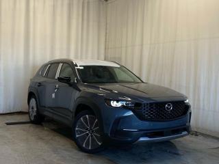 <p>NEW 2024 Mazda CX-50 GT Turbo AWD. Adaptive Cruise Control, Bluetooth, Backup Camera, Apple CarPlay & Android Auto, Available NAV, 360° View Monitor, Memory Seat, Heads Up Display (HUD), Heated F/R Seats, Ventilated Front Seats, Power Front Seats, Driver Seat Lumbar, Leather Upholstery, F/R Parking Sensors, Roof Rails, Electronic Park Brake, Auto Hold, Auto Rain Sensing Wipers, Wireless Phone Charger, A/C, Dual Zone A/C, Rear Air Vents, Power Windows/Locks/Mirrors, Tilt/Telescopic Steering Wheel, Heated Steering Wheel, Traction Control, Paddle Shifter, Garage Door Opener, Power Trunk, Keyless Remote, LED Headlights/Taillights, Panoramic Roof, 18 Black Metallic Alloy Wheels, AM/FM/XM Radio, Steering Wheel Audio Controls, USB Input, Text Message Us For More Info at 587-210-8409</p>  <p>Includes New Car Package (3M Hood/Fenders/Mirrors, All Weather Mats, Cargo Tray)</p> <p>Includes Protection Package (Undercoating, Paint Sealant, Rustproofing, Interior Protection)</p> <p>Manager Demo</p>  <p>Includes:</p> <p>Smart City Brake Support-Front, Rear Cross Traffic Alert, Mazda Radar Cruise Control With Stop & Go, Distance Recognition Support System, Lane-Keep Assist System, Lane Departure Warning System, Advanced Blind Spot Monitoring</p>  <p>Introducing the exhilarating 2024 Mazda CX-50 GT Turbo AWD, a harmonious fusion of innovation and style that redefines driving pleasure. Designed to captivate the senses and elevate your journey, this dynamic SUV seamlessly combines cutting-edge technology with Mazdas signature craftsmanship. With a spirited turbocharged Skyactiv-G 2.5L 4 Cylinder engine under the hood, the CX-50 GT Turbo AWD delivers a thrilling driving experience, blending power and efficiency effortlessly. Its advanced All-Wheel Drive system ensures confidence-inspiring traction on any road, empowering you to explore new horizons with poise.</p>  <p>Step inside the meticulously crafted cabin, where luxury meets functionality. Premium materials adorn every surface, creating an inviting atmosphere that speaks to Mazdas unwavering commitment to detail. An intuitive infotainment system keeps you connected, while an array of safety features, including adaptive cruise control and lane-keep assist, grant you peace of mind on every adventure. The exterior design of the CX-50 GT Turbo AWD is a masterpiece in motion, embodying Mazdas Kodo design philosophy that captures the essence of motion even when the car is at rest. From its sleek contours to its distinctive front grille, every element contributes to an aerodynamic aesthetic that turns heads at every corner.</p>  <p>Innovative features like a panoramic sunroof and a premium sound system transform mundane drives into sensory-rich experiences, allowing you to revel in the joy of each moment on the road. Elevate your driving lifestyle with the 2024 Mazda CX-50 GT Turbo AWD, where performance, luxury, and innovation converge seamlessly. Embrace the future of driving with a vehicle that promises not just transportation, but a symphony of emotions waiting to be experienced. Save this page, Come in for a Qualified Test Drive. We Know You Will Enjoy Your Test Drive Towards Ownership! Text Message Us For More Info at 587-210-8409</p></p>  <p>AMVIC Licensed Business</p>