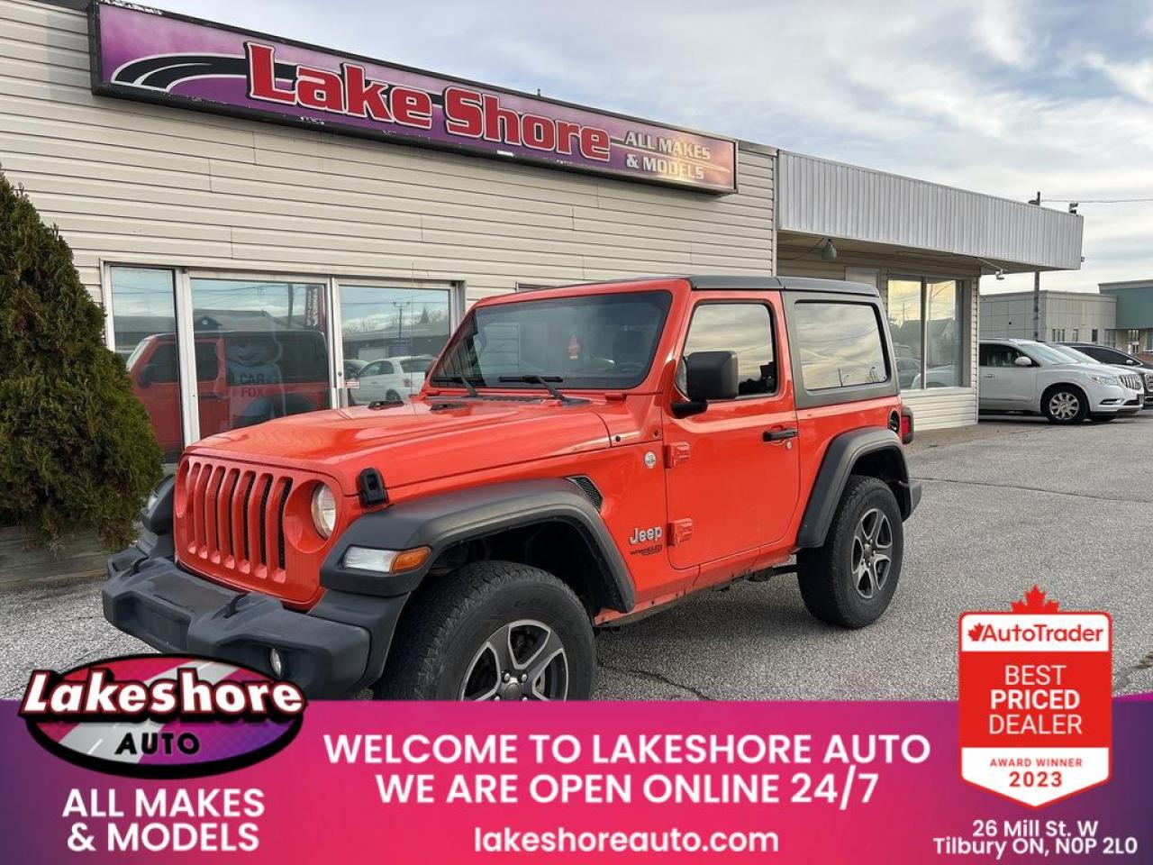 Used 2019 Jeep Wrangler Sport S for sale in Tilbury, ON
