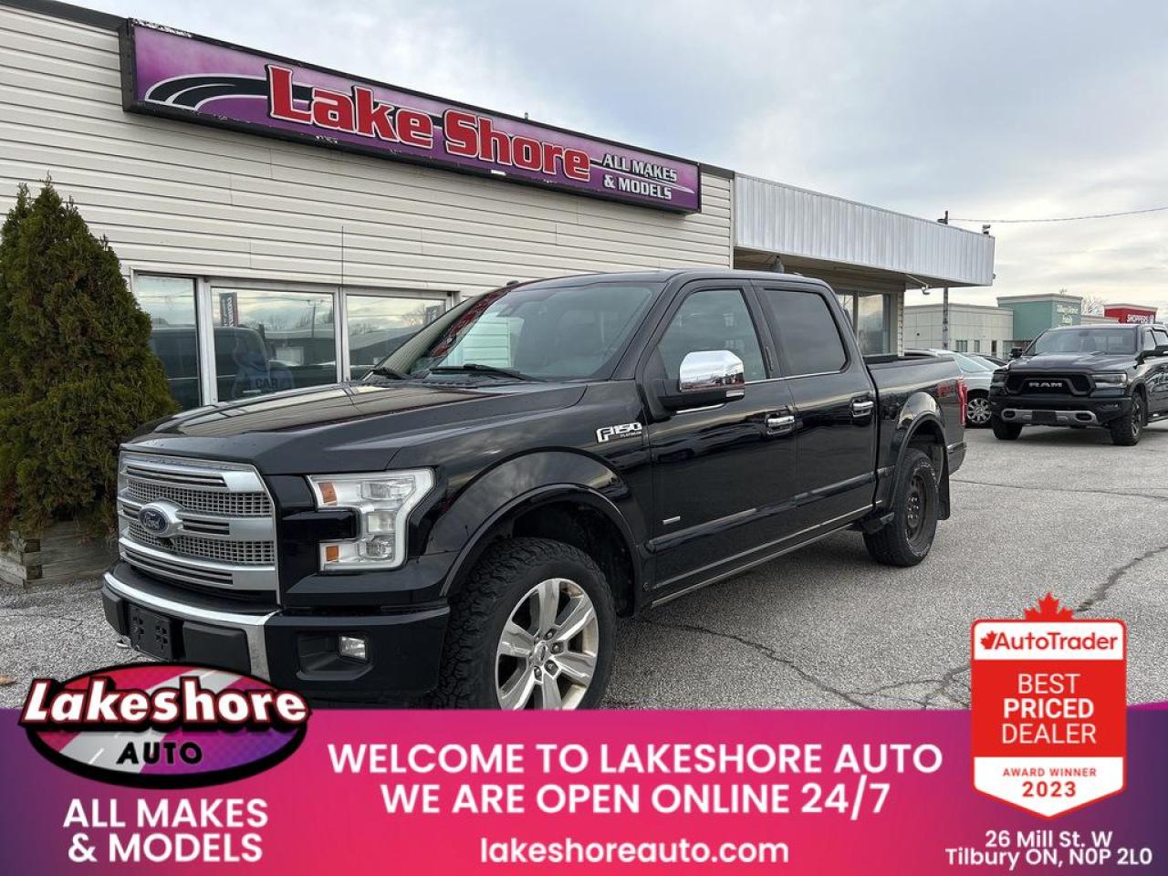 Used 2016 Ford F-150 PLATINUM for sale in Tilbury, ON