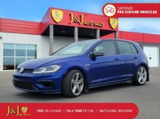 Odometer is 8539 kilometers below market average! Blue 2019 Volkswagen Golf R 2.0 TSI 4Motion AWD 6-Speed Manual 2.0L I4 Turbocharged DOHC 16V ULEV II 288hp <br><br>Welcome to our dealership, where we cater to every car shoppers needs with our diverse range of vehicles. Whether youre seeking peace of mind with our meticulously inspected and Certified Pre-Owned vehicles, looking for great value with our carefully selected Value Line options, or are a hands-on enthusiast ready to tackle a project with our As-Is mechanic specials, weve got something for everyone. At our dealership, quality, affordability, and variety come together to ensure that every customer drives away satisfied. Experience the difference and find your perfect match with us today.<br><br>Certified. J&J Certified Details: * Vigorous Inspection * Global Roadside Assistance available 24/7, 365 days a year - 3 months * Get As Low As 7.99% APR Financing OAC * CARFAX Vehicle History Report. * Complimentary 3-Month SiriusXM Select+ Trial Subscription * Full tank of fuel * One free oil change (only redeemable here)