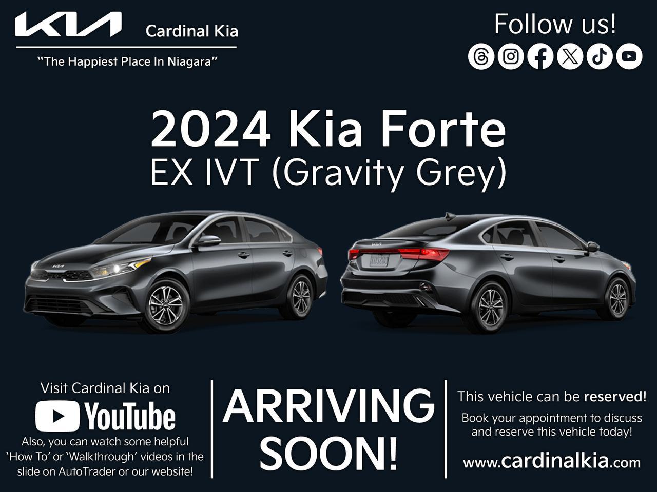 New 2024 Kia Forte EX IVT for sale in Niagara Falls, ON