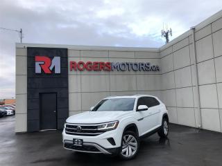 Limited Time Offer – Financing at 7.99% - 6 Months Payment Deferral – $0 Down Payment - Private Viewings Available - By Appointment Only - Online Purchase and FREE Delivery Available – Curbside Pick Up Available<br /><br />** NAVIGATION / BLINDSPOT ASSIST / LEATHER / REVERSE CAMERA / PANORAMIC SUNROOF / BLUETOOTH / HEATED AND COOLING SEATS / REMOTE STARTER / SMART KEY / More ...<br /><br /><br />WE ARE BY APPOINTMENT ONLY<br /><br />This is a Certified Pre-Owned (CPO) Vehicle. Because this vehicle is a Certified Preowned vehicle it also qualifies for Extended Warranty options<br /><br />This 2021 Volkswagen Atlas Cross Sport Comes Loaded With All the Luxury Power Options Including, Navigation, Leather, Sunroof, Power Windows, Power Locks, Power Mirrors, Heated Mirrors, Power Seats, Heated Seats, Bluetooth, Premium Sound System, Steering Wheel Controls, Telescoping Steering Wheel, Premium Alloy Rims, Smart Key Entry, Automatic Transmission, and so Much More! The Car Has Been Very Well Maintained! The Body and Interior are in Excellent Condition. Prices are subject to taxes, certification and licensing. We Also Accept Trade Ins<br /><br />Financing Available For Good, Bad or No Credit Starting at 7.99% O.A.C. We Also Have Up To 6 Months With No Payments Available. All our loans are completely open with no fees to pay them off earlier. We've also been working with the banks to set up unique credit rebuilding programs to help you get back on track without going over your budget. Credit applications are available on our website at www.rogersmotors.ca. Approvals are done very quickly. Same Day Delivery Options are also Available.<br /><br />We Also Service What We Sell. Our State of the Art 10,000 square foot Complete Auto Service Center With Licensed Mechanics is open to the public. From Oil changes and Brakes, to major repairs like complete engine replacements. Our service center can service ALL your car needs. Loaner vehicles are available when needed for larger jobs.<br /><br />We are also Oakville's Location for Rust Proofing your vehicle. Give us a call to schedule your appointment.<br /><br />Rogers Motors is Oakville's Largest Used Car Dealership and the highest rated dealership in Oakville to shop for Your New Used Cars, Used Trucks, Used SUV's or Used Minivans! Thank You For Considering Roger's Motors. Family Owned and Operated Since 2004 with over 10,000 vehicles sold.<br /><br />At Roger's Motors our goal is to make sure that every guest who comes to visit us leaves happier than when they first came in. We will treat everyone the way we would like to be treated with Love, Honesty, Integrity, and Complete Transparency. With Over 600 Reviews online we have an average rating of 4/5. Come experience car shopping and service the way it should be.<br /><br />Rogers Motors. Driving Happiness<br />www.rogersmotors.ca<br /> <br /> <br />