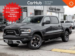 This Ram 1500 delivers a Gas w/ eTorque V-8 5.7 L/345 engine powering this Automatic transmission. Wheels: 18 X 8 Painted Mid-Gloss Black (STD), Transmission: 8-Speed Automatic (Std), Red/Black, Cloth/Vinyl Bucket Seats. Our advertised prices are for consumers (i.e. end users) only.   This Ram 1500 Features the Following OptionsSidesteps / Running Boards Included, Granite Crystal Metallic. Comfort & Convenience Group: Power 2--way front passenger lumbar adjust, Second--row heated seats, Power 8--way Driver/ Passenger seats, Wireless charging pad. Rebel Level 2 Equipment Group: Accent colour door handles, Power 2--way driver lumbar adjust, Uconnect 5W NAV with 12--inch display, Media hub with 2 USB charging ports, Second--row in--floor storage bins, Front heated seats, Rear underseat compartment storage, Rear power sliding window, Remote proximity keyless entry, Heated steering wheel, 19--speaker Harman/Kardon premium sound, 12--inch touchscreen, Power adjustable pedals, Remote start system, Park--Sense Front and Rear Park Assist with stop. Electronic shift--on--demand transfer case. 5.7L HEMI VVT V8 engine w/FuelSaver MDS & eTorque: 87--litre (23--gallon) fuel tank, Passive tuned mass damper. Dual--Pane Panoramic Sunroof. Rear wheelhouse liners. Blind--Spot and Cross--Path Detection. RamBox Cargo Management System.  The best selection of new Chrysler, Dodge, Jeep and Ram at CarHub.  Dont miss out on this one!
 

 

Drive Happy with CarHub
*** All-inclusive, upfront prices -- no haggling, negotiations, pressure, or games

 

*** Purchase or lease a vehicle and receive a $1000 CarHub Rewards card for service

 

*** All available manufacturer rebates have been applied and included in our new vehicle sale price

 

*** Purchase this vehicle fully online on CarHub websites

 

 
Transparency StatementOnline prices and payments are for finance purchases -- please note there is a $750 finance/lease fee. Cash purchases for used vehicles have a $2,200 surcharge (the finance price + $2,200), however cash purchases for new vehicles only have tax and licensing extra -- no surcharge. NEW vehicles priced at over $100,000 including add-ons or accessories are subject to the additional federal luxury tax. While every effort is taken to avoid errors, technical or human error can occur, so please confirm vehicle features, options, materials, and other specs with your CarHub representative. This can easily be done by calling us or by visiting us at the dealership. CarHub used vehicles come standard with 1 key. If we receive more than one key from the previous owner, we include them with the vehicle. Additional keys may be purchased at the time of sale. Ask your Product Advisor for more details. Payments are only estimates derived from a standard term/rate on approved credit. Terms, rates and payments may vary. Prices, rates and payments are subject to change without notice. Please see our website for more details.
