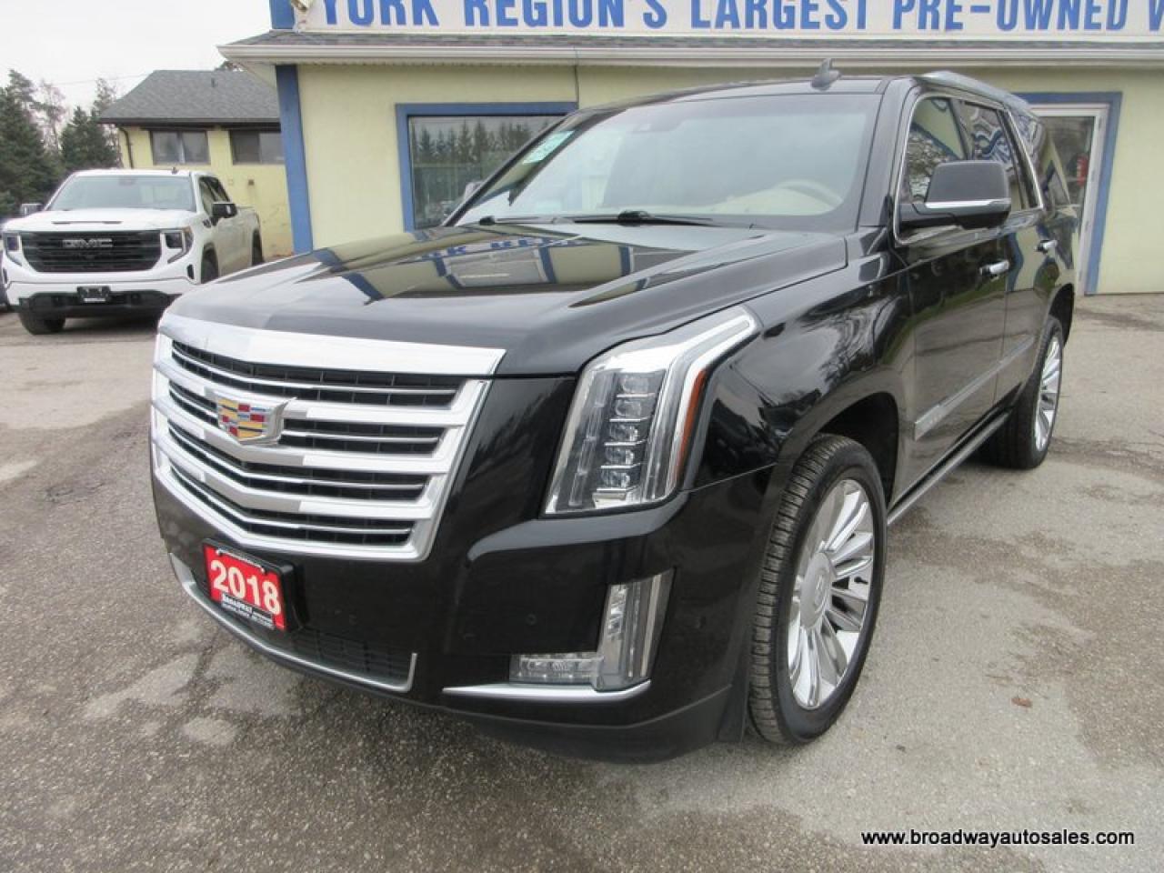 Used 2018 Cadillac Escalade ALL-WHEEL DRIVE PLATINUM-EDITION 7 PASSENGER 6.2L - V8.. CAPTAINS & 3RD ROW.. NAVIGATION.. LEATHER.. HEATED/AC SEATS.. DVD PLAYER.. BOSE AUDIO.. for sale in Bradford, ON