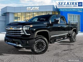 <b>Navigation,  Wireless Charging,  Leather Seats,  Cooled Seats,  Premium Audio!</b><br> <br> <br> <br>  With stout build quality and astounding towing capability, there isnt a better choice than this Silverado 3500HD for all your work-site needs. <br> <br>This 2024 Silverado 3500HD is highly configurable work truck that can haul a colossal amount of weight thanks to its potent drivetrain. This truck also offers amazing interior features that nestle occupants in comfort and luxury, with a great selection of tech features. For heavy-duty activities and even long-haul trips, the 3500HD is all the truck youll ever need.<br> <br> This black sought after diesel Crew Cab 4X4 pickup   has an automatic transmission and is powered by a  470HP 6.6L 8 Cylinder Engine.<br> <br> Our Silverado 3500HDs trim level is High Country. This top of the range 3500HD High Country comes with an incredible amount of luxury and capability. It features premium leather seat with cooling, a remote engine start, wireless charging, a large 8 inch touch screen and navigation, Chevrolet MyLink and voice-activated technology, 12 way power seats with driver memory, exterior assist steps and unique exterior accents. This truck also offers a premium Bose audio system, wireless Apple CarPlay and Android Auto, an HD rear view camera, spray on bedliner, an EZ lift and lower tailgate, power heated exterior mirrors, a leather wrapped steering wheel, forward collision alert, lane keep assist plus Ultrasonic front and rear park assist and so much more. This vehicle has been upgraded with the following features: Navigation,  Wireless Charging,  Leather Seats,  Cooled Seats,  Premium Audio,  Chrome Accents,  Forward Collision Warning. <br><br> <br>To apply right now for financing use this link : <a href=https://www.selkirkchevrolet.com/pre-qualify-for-financing/ target=_blank>https://www.selkirkchevrolet.com/pre-qualify-for-financing/</a><br><br> <br/> Weve discounted this vehicle $4775.    Incentives expire 2024-04-30.  See dealer for details. <br> <br>Selkirk Chevrolet Buick GMC Ltd carries an impressive selection of new and pre-owned cars, crossovers and SUVs. No matter what vehicle you might have in mind, weve got the perfect fit for you. If youre looking to lease your next vehicle or finance it, we have competitive specials for you. We also have an extensive collection of quality pre-owned and certified vehicles at affordable prices. Winnipeg GMC, Chevrolet and Buick shoppers can visit us in Selkirk for all their automotive needs today! We are located at 1010 MANITOBA AVE SELKIRK, MB R1A 3T7 or via phone at 204-482-1010.<br> Come by and check out our fleet of 80+ used cars and trucks and 190+ new cars and trucks for sale in Selkirk.  o~o