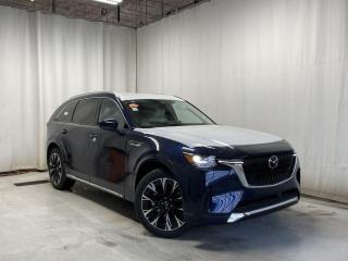 <p>NEW 2024 Mazda CX-90 MHEV Signature AWD. Bluetooth, NAV, Premium Nappa Leather Upholstery, 360° Cam, F/R Parking Sensors, Driver Personalization System, Power Tilt/Telescopic Steering Wheel, Driver Memory Seat, Captains Chairs, Heads-Up-Display, Wireless Apple CarPlay/Android Auto, Bose Premium Sound System, Panoramic Moonroof, Third Row Seating, 6-Seater, F/R Heated Seats, Ventilated F/R Seats, Electronic Parking Brake, Auto Hold, Captains Chairs, Garage Door Opener, Power Trunk, Power Folding Mirrors, 2nd Row Premium Center Console, Paint Matching Cladding, Rear Climate Control, Tri-Zone Climate Control, 21 Alloy Wheels, Text Message Us For More Info at 587-210-8409</p>  <p>Price listed is a finance price only and includes a finance rebate. This vehicles Cash Price is listed and available on our dealer website at parkmazda dot ca</p>  <p>Includes:</p>   <p>Standard on 2024 Mazda CX-90 i-ACTIVSENSE + Safety Features (Smart Brake Support-Front, Driver Attention Alert, Rear Cross Traffic Alert, Mazda Radar Cruise Control With Stop & Go, Emergency Lane Keeping with Road Keep Assist, Lane-Keep Assist System, Lane Departure Warning System, Blind Spot Monitoring, Distance & Speed Alert)</p>    <p>Explore with exhilaration in our 2024 Mazda CX-90 MHEV Signature AWD that shows off an expressive Deep Crystal Blue Mica! Motivated by a High Output TurboCharged 3.3 Liter 6 Cylinder and an Electric Motor offering a combined 340hp to an 8 Speed Automatic transmission for robust performance. This All Wheel Drive SUV also rewards owners with athletic reflexes on the trail or in the town, and it returns nearly approximately 8.4L/100km on the highway. Distinctive and dynamic, our CX-90 features adaptive LED lighting, a panoramic moonroof, 21-inch alloy wheels, roof rails, a gloss-black grille, and a hands-free liftgate.</p>  <p>Our MHEV Signature cabin welcomes your family to a world of comfort with heated/ventilated nappa leather power front seats, versatile second and third rows, a leather-wrapped steering wheel, tri-zone automatic climate control, and keyless access/ignition. You get a 12.3-inch central display, full-color navigation, wireless Android Auto/Apple CarPlay, a Commander controller, wireless charging, voice control, and Bose audio.</p>  <p>Mazda safeguards your journeys with intelligent technologies such as automatic braking, a rearview camera, lane-keeping assistance, a head-up display, adaptive cruise control, blind-spot monitoring, rear cross-traffic alert, and more. Carefully crafted, our CX-90 MHEV Signature can be yours today! Save this Page and Call for Availability. We Know You Will Enjoy Your Test Drive Towards Ownership!</p>  <p>AMVIC Licensed Business</p>
