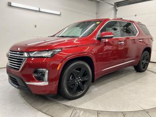 ONLY 1,653 KMS!! LOADED 7-PASSENGER ALL-WHEEL DRIVE PREMIER IN PREMIUM RADIANT RED W/ DUAL-PANE PANORAMIC SUNROOF, HEATED/COOLED MAPLE SUGAR BROWN LEATHER SEATS W/ HEATED 2ND ROW SEATS, 360 CAMERA, REMOTE START, NAVIGATION, PRE-COLLISION SYSTEM, LANE-DEPARTURE ALERT W/ LANE-KEEP ASSIST, ADAPTIVE CRUISE CONTROL, REAR CROSS-TRAFFIC ALERT, HEATED STEERING WHEEL, BOSE AUDIO, DIGITAL DISPLAY REARVIEW MIRROR AND 20-IN BLACK ALLOYS! Wireless Apple CarPlay/Android Auto, tow package, backup camera w/ rear park sensors, wireless charger, auto headlights w/ auto highbeams, power seats w/ driver memory, 3-zone climate control, full power group incl. power liftgate, auto dimming rearview mirror, drive/terrain mode selector and Sirius XM!