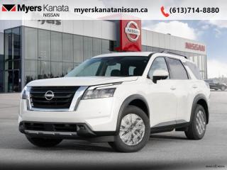 <b>Sunroof,  Navigation,  Heated Seats,  Apple CarPlay,  Android Auto!</b><br> <br> <br> <br>  After a hard day on the trail or hauling family, the interior of this 2024 Nissan feels like a sanctuary. <br> <br>With all the latest safety features, all the latest innovations for capability, and all the latest connectivity and style features you could want, this 2024 Nissan Pathfinder is ready for every adventure. Whether its the urban cityscape, or the backcountry trail, this 2024Pathfinder was designed to tackle it with grace. If you have an active family, they deserve all the comfort, style, and capability of the 2024 Nissan Pathfinder.<br> <br> This pearl white SUV  has an automatic transmission and is powered by a  284HP 3.5L V6 Cylinder Engine.<br> <br> Our Pathfinders trim level is SV. This Pathfinder SV comes with even more convenience and capability with added navigation with voice activation, a proximity key with proximity cargo access, power liftgate, smart device remote start, a dual row sunroof, Class III towing equipment with hitch and sway control, fog lamps, front and rear parking sensors, and a 360-degree camera. This family SUV is ready for the city or the trail with modern features such as NissanConnect with touchscreen and voice command, Apple CarPlay and Android Auto, paddle shifters, automatic locking hubs, alloy wheels, and automatic LED headlamps. Keep your family safe and comfortable with heated seats, a heated leather steering wheel, remote keyless entry and push button start, collision mitigation, lane keep assist, and blind spot intervention. This vehicle has been upgraded with the following features: Sunroof,  Navigation,  Heated Seats,  Apple Carplay,  Android Auto,  Power Liftgate,  Blind Spot Detection. <br><br> <br/>    6.49% financing for 84 months. <br> Payments from <b>$800.36</b> monthly with $0 down for 84 months @ 6.49% APR O.A.C. ( Plus applicable taxes -  $621 Administration fee included. Licensing not included.    ).  Incentives expire 2024-02-29.  See dealer for details. <br> <br><br> Come by and check out our fleet of 20+ used cars and trucks and 90+ new cars and trucks for sale in Kanata.  o~o