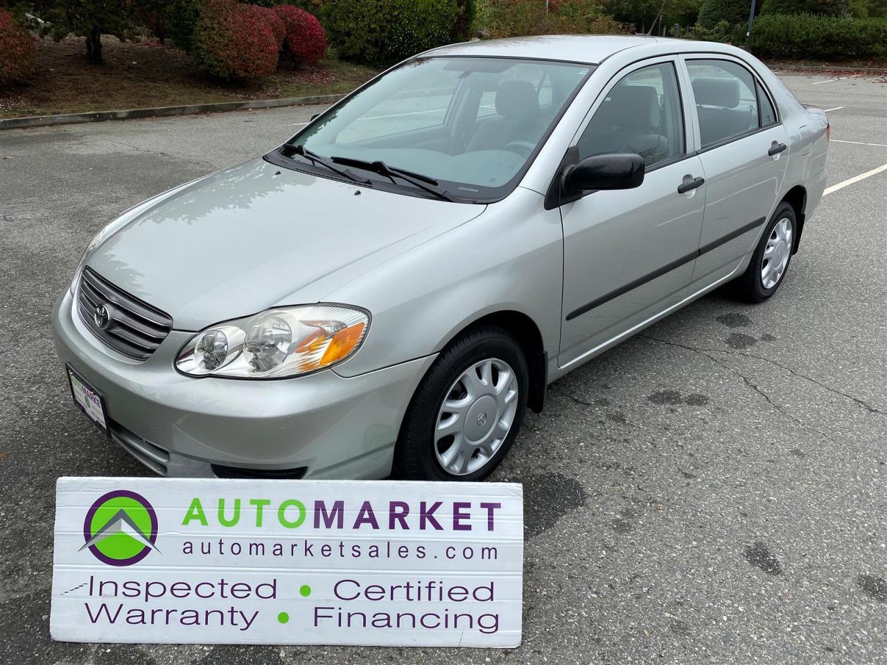 Used 2003 Toyota Corolla AUTO, AC, LOW KM'S, WARRANTY, FINANCING, INSPECTED W/BCAA MBSHP! for sale in Surrey, BC