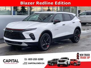 This Chevrolet Blazer delivers a Turbocharged Gas I4 2.0L/ engine powering this Automatic transmission. ENGINE, 2.0L TURBO, 4-CYLINDER, SIDI, DOHC WITH VARIABLE VALVE TIMING (VVT) with Stop/Start (228 hp (170 kW) at 5000 rpm, 258 lb-ft of torque [350 N-m]) @ 1500-4000 rpm) (STD), Wireless Apple CarPlay/Wireless Android Auto, Wipers, front variable-speed, intermittent with washers.*This Chevrolet Blazer Comes Equipped with These Options *Wiper, rear intermittent with washer, Windows, power with driver Express-Up/Down and front passenger and rear seat passengers Express-Down, Wi-Fi Hotspot capable (Terms and limitations apply. See onstar.ca or dealer for details.), Wheels, 18 (45.7 cm) Grazen Metallic aluminum, Wheel, spare, 18 (45.7 cm) steel, Visors, driver and front passenger illuminated vanity mirrors covered, Vehicle health management provides advanced warning of vehicle issues, USB data ports, 2, one type-A and one type-C located within the instrument panel, USB charging-only ports 2, one type-A and one type-C, located on rear of centre console, Umbrella holders, driver and front passenger doors.* Visit Us Today *For a must-own Chevrolet Blazer come see us at Capital Chevrolet Buick GMC Inc., 13103 Lake Fraser Drive SE, Calgary, AB T2J 3H5. Just minutes away!