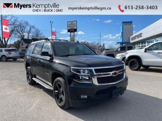 <b>Low Mileage, Leather Seats,  Heated Seats,  Android Auto,  Apple CarPlay,  Power Liftgate!</b><br> <br>     This  2020 Chevrolet Tahoe is for sale today. <br> <br>This Chevy Tahoe has the strength and capability to pull off anything, from the hustle and bustle of your daily commute to weekend excursions. The impressive amount of cargo space offers the room you need for not only your gear but all of your passengers stuff as well. The spacious, well-appointed interior makes this SUV a pleasure to ride in for the driver and passengers alike. Work hard and play harder with this capable Chevy Tahoe. This low mileage  SUV has just 44,125 kms. Its  black in colour  . It has an automatic transmission and is powered by a  355HP 5.3L 8 Cylinder Engine. <br> <br> Our Tahoes trim level is LT. Stepping up to this Tahoe LT is a great choice as it comes with many driver assistance features like low speed automatic forward braking, forward collision alert, lane keep assist with lane departure warning, safety alert seat and IntelliBeam headlamps. It also includes a power liftgate with programmable height, heated leather front seats with memory settings, an 8 inch touchscreen with Apple CarPlay and Android Auto, 4G LTE WiFi, SiriusXM, a premium Bose sound system, rear parking assistance, tri-zone automatic climate control, power adjustable pedals, remote vehicle start and leather steering wheel with cruise and audio controls. This vehicle has been upgraded with the following features: Leather Seats,  Heated Seats,  Android Auto,  Apple Carplay,  Power Liftgate,  Memory Seats,  Remote Start. <br> <br>To apply right now for financing use this link : <a href=https://www.myerskemptvillegm.ca/finance/ target=_blank>https://www.myerskemptvillegm.ca/finance/</a><br><br> <br/><br> Buy this vehicle now for the lowest bi-weekly payment of <b>$512.37</b> with $0 down for 84 months @ 9.99% APR O.A.C. ( Plus applicable taxes -  Plus applicable fees   ).  See dealer for details. <br> <br>Myers deals with almost every major lender and can offer the most competitive financing options available. All of our premium used vehicles are fully detailed, subjected to a minimum 150 point inspection and are fully backed by the dealership and General Motors. <br><br>For more details on our Myers Exclusive Engine Transmission for life coverage, follow this link: <a href=https://www.myerskanatagm.ca/myers-engine-transmission-for-life/>Life Time Coverage</a>*LIFETIME ENGINE TRANSMISSION WARRANTY NOT AVAILABLE ON VEHICLES WITH KMS EXCEEDING 140,000KM, VEHICLES 8 YEARS & OLDER, OR HIGHLINE BRAND VEHICLE(eg. BMW, INFINITI. CADILLAC, LEXUS...) o~o
