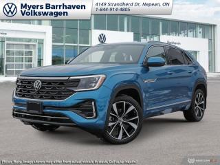 <b>Leather Seats!</b><br> <br> <br> <br>  This 2024 Volkswagen Atlas Cross Sport delivers peace of mind and convenience with smart safety features and a clever all-wheel-drive system. <br> <br>This 2024 VW Atlas Cross Sport is a crossover SUV with a gently sloped roofline to form the distinct silhouette of a coupe, without taking a toll on practicality and driving dynamics. On the inside, trim pieces are crafted with premium materials and carefully put together to ensure rugged build quality. With loads of standard safety technology that inspires confidence, this 2024 Volkswagen Atlas Cross Sport is an excellent option for a versatile and capable family SUV with dazzling looks.<br> <br> This kingfisher blue SUV  has an automatic transmission and is powered by a  2.0L I4 16V GDI DOHC Turbo engine.<br> <br> Our Atlas Cross Sports trim level is Execline 2.0 TSI. This range topping Exceline trim rewards you with awesome standard features such as a 360-camera system, a panoramic sunroof, harman/kardon premium audio, integrated navigation, and leather seating upholstery. Also standard include a power liftgate for rear cargo access, heated and ventilated front seats, a heated steering wheel, remote engine start, adaptive cruise control, and a 12-inch infotainment system with Car-Net mobile hotspot internet access, Apple CarPlay and Android Auto. Safety features also include blind spot detection, lane keeping assist with lane departure warning, front and rear collision mitigation, park distance control, and autonomous emergency braking. This vehicle has been upgraded with the following features: Leather Seats. <br><br> <br>To apply right now for financing use this link : <a href=https://www.barrhavenvw.ca/en/form/new/financing-request-step-1/44 target=_blank>https://www.barrhavenvw.ca/en/form/new/financing-request-step-1/44</a><br><br> <br/>    5.99% financing for 84 months. <br> Buy this vehicle now for the lowest bi-weekly payment of <b>$431.18</b> with $0 down for 84 months @ 5.99% APR O.A.C. ( Plus applicable taxes -  $840 Documentation fee. Cash purchase selling price includes: Tire Stewardship ($20.00), OMVIC Fee ($12.50). (HST) are extra. </br>(HST), licence, insurance & registration not included </br>    ).  Incentives expire 2024-05-31.  See dealer for details. <br> <br> <br>LEASING:<br><br>Estimated Lease Payment: $376 bi-weekly <br>Payment based on 5.49% lease financing for 60 months with $0 down payment on approved credit. Total obligation $48,973. Mileage allowance of 16,000 KM/year. Offer expires 2024-05-31.<br><br><br>We are your premier Volkswagen dealership in the region. If youre looking for a new Volkswagen or a car, check out Barrhaven Volkswagens new, pre-owned, and certified pre-owned Volkswagen inventories. We have the complete lineup of new Volkswagen vehicles in stock like the GTI, Golf R, Jetta, Tiguan, Atlas Cross Sport, Volkswagen ID.4 electric vehicle, and Atlas. If you cant find the Volkswagen model youre looking for in the colour that you want, feel free to contact us and well be happy to find it for you. If youre in the market for pre-owned cars, make sure you check out our inventory. If you see a car that you like, contact 844-914-4805 to schedule a test drive.<br> Come by and check out our fleet of 30+ used cars and trucks and 90+ new cars and trucks for sale in Nepean.  o~o