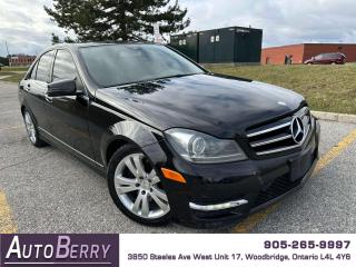 <p><strong>2014 Mercedes Benz C-Class C300 4MATIC Black On Beige Leather Interior</strong></p><p><span></span><span> </span>3.5L <span></span><span> </span>V6 <span><span></span><span> </span>4MATIC All Wheel Drive <span></span><span> </span>Auto <span></span><span> </span>A/C <span></span><span> </span>Dual-Zone Automatic Climate Control <span></span><span> </span>Leather Interior <span></span><span> </span>Power Front Seats</span><span> </span><span><span></span><span> </span>Heated Front Seats <span></span><span> </span>Power Folding Mirrors <span></span><span> </span>Power Options <span></span><span> </span>Power Sunroof <span></span><span> </span>Steering Wheel Mounted Controls</span><span> </span><span><span></span><span> </span>Navigation </span><span><span></span><span> </span>Backup Camera </span><span><span></span><span> </span>Bluetooth Ready </span><span></span><span> Parking Distance Sensors </span><span><span></span><span> </span>LED Daytime Running Lights </span><span><span></span><span> </span>Keyless Entry </span><span></span><span> Push Start </span><span></span></p><p><br></p><p>*** Fully Certified ***</p><p><span><strong>*** ONLY 185,365<span> </span>KM ***</strong></span></p><p><br></p><p><span><strong>CARFAX REPORT: <a href=https://vhr.carfax.ca/?id=TGqQYwfKCPG57eyPWJiTn1lj/NZj2tIh>https://vhr.carfax.ca/?id=TGqQYwfKCPG57eyPWJiTn1lj/NZj2tIh</a></strong></span></p><br><span id=jodit-selection_marker_1700940369015_8921538080901756 data-jodit-selection_marker=start style=line-height: 0; display: none;></span> <span id=jodit-selection_marker_1689009751050_8404320760089252 data-jodit-selection_marker=start style=line-height: 0; display: none;></span>