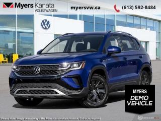 <b>Sunroof,  Navigation,  Leather Seats,  Premium Audio,  Cooled Seats!</b><br> <br> <br> <br>  This 2024 VW Taos proves you dont have to be big to be bold. <br> <br>The VW Taos was built for the adventurer in all of us. With all the tech you need for a daily driver married to all the classic VW capability, this SUV can be your weekend warrior, too. Exceeding every expectation was the design motto for this compact SUV, and VW engineers delivered. For an SUV thats just right, check out this 2024 Volkswagen Taos.<br> <br> This blue dusk SUV  has an automatic transmission and is powered by a  1.5L I4 16V GDI DOHC Turbo engine.<br> <br> Our Taoss trim level is Highline 4MOTION. This range-topping Highline 4MOTION trim features a dual-panel glass sunroof, BeatsAudio premium audio and leather upholstery. The standard features continue with adaptive cruise control, dual-zone climate control, remote engine start, lane keep assist with lane departure warning, and an upgraded 8-inch infotainment screen with inbuilt navigation, VW Car-Net services. Additional features include ventilated and heated front seats, a heated leatherette-wrapped steering wheel, remote keyless entry, and a wireless charging pad. Safety features include blind spot detection, front and rear collision mitigation, autonomous emergency braking, and a back-up camera. This vehicle has been upgraded with the following features: Sunroof,  Navigation,  Leather Seats,  Premium Audio,  Cooled Seats,  Wireless Charging,  Adaptive Cruise Control.  This is a demonstrator vehicle driven by a member of our staff and has just 801 kms.<br><br> <br>To apply right now for financing use this link : <a href=https://www.myersvw.ca/en/form/new/financing-request-step-1/44 target=_blank>https://www.myersvw.ca/en/form/new/financing-request-step-1/44</a><br><br> <br/>    4.99% financing for 84 months. <br> Buy this vehicle now for the lowest bi-weekly payment of <b>$308.24</b> with $0 down for 84 months @ 4.99% APR O.A.C. ( taxes included, $1071 (OMVIC fee, Air and Tire Tax, Wheel Locks, Admin fee, Security and Etching) is included in the purchase price.    ).  Incentives expire 2024-04-30.  See dealer for details. <br> <br> <br>LEASING:<br><br>Estimated Lease Payment: $234 bi-weekly <br>Payment based on 3.99% lease financing for 48 months with $0 down payment on approved credit. Total obligation $24,405. Mileage allowance of 16,000 KM/year. Offer expires 2024-04-30.<br><br><br>Call one of our experienced Sales Representatives today and book your very own test drive! Why buy from us? Move with the Myers Automotive Group since 1942! We take all trade-ins - Appraisers on site!<br> Come by and check out our fleet of 40+ used cars and trucks and 120+ new cars and trucks for sale in Kanata.  o~o