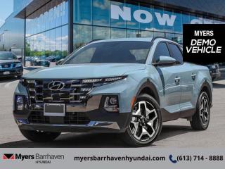 <b>Sunroof,  Leather Seats,  Premium Audio,  Adaptive Cruise Control,  Heated Seats!</b><br> <br> <br> <br>  With a compact design yet endless versatility, this 2024 Hyundai Santa Cruz proves that you really can have your cake an eat it too. <br> <br>The Hyundai Santa Cruz shines as an urban pickup with snazzy looks, easy driving and parking, and a bed sized to handle small jobs and big outdoor adventures. With impressive handling and efficiency, this truck rewards you with the benefits of a traditional pickup truck, but without the drawbacks. Great tech and safety features also ensure that the Santa Fe is a pleasant companion for all your tasks.<br> <br> This meta blue Regular Cab 4X4 pickup   has an automatic transmission and is powered by a  281HP 2.5L 4 Cylinder Engine.<br> <br> Our Santa Cruzs trim level is Trend. Step things up with this Santa Cruz with the Trend package, which comes standard with leather upholstery, an express open/close sunroof, an 8-speaker Bose premium audio system, adaptive cruise control, and an illuminated glovebox. This amazing truck also offers heated front bucket seats, a heated leather-wrapped steering wheel, towing equipment with trailer sway control and a wiring harness, proximity keyless entry with push button start, dual-zone climate control, and a 10.25-inch infotainment screen with navigation, Apple CarPlay, and Android Auto. Safety equipment include blind spot detection, lane keeping assist, lane departure warning, forward and rear collision mitigation, and driver monitoring alert. This vehicle has been upgraded with the following features: Sunroof,  Leather Seats,  Premium Audio,  Adaptive Cruise Control,  Heated Seats,  Navigation,  Apple Carplay.  This is a demonstrator vehicle driven by a member of our staff, so we can offer a great deal on it.<br><br> <br/> See dealer for details. <br> <br><br> Come by and check out our fleet of 30+ used cars and trucks and 90+ new cars and trucks for sale in Ottawa.  o~o