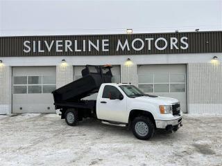 ***WHY BUY FROM SILVERLINE?***

*FINANCING AVAILABLE*

*CLEAN TITLE ONLY*

*7 DAY INSURANCE*

*3 MONTH WARRANTY*

*MB SAFETY*

*NATIONWIDE DELIVERY AVAILABLE*

***COMING SOON***2011 GMC SIERRA 3500 4X4 DUMP TRUCK! NO ACCIDENTS AS PER CARFAX, LOW MILEAGE, ONLY 143K KMS, 6.0 V8, SINGLE CAB, POWER WINDOWS AND LOCKS, POWER MIRRORS, ABS, DUMP TRUCK BED INCLUDES PULL COVER,TRUCK SET UP FOR SNOW PLOW (PLOW NOT INCLUDED), WILL BE SOLD WITH ALL NEW TIRES, OIL CHANGE, FRESH SAFETY, 2 KEYS AND WARRANTY!



*****VALUE PRICED AT $23,991+TAX, WARRANTY INCLUDED******

*****VIEW AT SILVERLINE MOTORS, 1601 NIAKWA RD EAST******

*****CALL/TEXT 204-509-0008*****



INSTALLED FEATURES: Front air conditioning, Front air conditioning zones: single, Front airbags: dual, In-Dash CD: MP3 Playback, Radio: AM/FM, Radio data system, Satellite radio: SiriusXM, Speed sensitive volume control, Total speakers: 4, ABS: 4-wheel, Front brake diameter: 14.0, Front brake type: ventilated disc, Front brake width: 1.57, Power brakes, Rear brake diameter: 14.2, Rear brake type: ventilated disc, Rear brake width: 1.34, Floor mat material: rubber/vinyl, Floor material: carpet, Floor mats: front, Steering wheel trim: leather, Assist handle: front, Center console: front console with armrest and storage, Cruise control, Cupholders: front, Multi-function remote: keyless entry, One-touch windows: 1, Power outlet(s): two 12V, Power steering, Reading lights: front, Rearview mirror: auto-dimming, Remote engine start prewiring, Steering wheel: tilt, Steering wheel mounted controls: cruise control / paddle shifter, Vanity mirrors: dual illuminating, 4WD selector: electronic hi-lo, 4WD type: part time, Axle ratio: 3.73, Alternator: 125 amps, Auxiliary engine cooler, Battery: heavy duty / maintenance-free, Battery rating: 600 CCA, Battery saver, Body side moldings: body-color, Exhaust tip color: stainless steel, Front bumper color: chrome, Grille color: chrome surround, Mirror color: black, Pickup bed light, Rear bumper color: chrome, Fuel economy display: MPG / range, Gauge: oil pressure / tachometer / transmission temperature, Multi-function display, Trip odometer, Daytime running lights, Headlights: auto on/off, Side mirror adjustments: power, Side mirrors: heated / integrated turn signals, Towing mirrors, Front seatbelts: 3-point, Driver seat manual adjustments: lumbar / reclining, Front headrests: adjustable / 2, Front seat type: 40-20-40 split bench, Passenger seat manual adjustments: reclining, Upholstery: cloth, Power door locks, Stability control, Traction control, Front shock type: gas, Front spring type: torsion bars, Front stabilizer bar: diameter 34 mm, Front suspension classification: independent, Front suspension type: short and long arm, Rear shock type: gas, Rear spring type: leaf, Rear suspension classification: solid live axle, Rear suspension type: multi-leaf, Satellite communications: OnStar, Spare tire mount location: underbody, Spare tire size: full-size, Spare wheel type: polished aluminum, Tire type: all season, Wheels: painted steel, Tow hooks: front, Front wipers: intermittent, Power windows, Solar-tinted glass