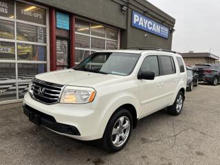 <p>THIS HONDA PILOT IS CLEAN WELL MAINTAINED AND RELIABLE LOOKS AND DRIVES GREAT SOLD CERTIFIED COME FOR TEST DRIVE OR CALL 5195706463 FOR AN APPOINTMENT .TO SEE ALL OUR INVENTORY PLS GO TO PAYCANMOTORS.CA</p>