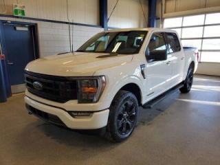 This all new redesigned 2023 Ford F-150 XLT High Package 302A looks absolutely stunning in Oxford White. This truck comes with the ever popular 3.5L PowerBoost engine. This remarkable engine not only produces 430 horsepower and 570 ft pounds of torque, but by leveraging the PowerBoost technology and a 10-speed automatic transmission this truck is rated it to get 10.4 L 100/km (25 miles per gallon) combined highway/city fuel economy. This 4-wheel drive truck also has a 12,000 lbs. towing capacity.

Key Features:
XLT Black Appearance Package 
20 Gloss Black Wheels 
Leather Seats
Spray In Bed Liner 
Twin Panel Moonroof 
FX4 Off Road Package 
Skid Plates
Tailgate Step
Power Adjustable Pedals
XLT Sport Package 
8 LCD Productivity Screen in Instrument Cluster
Remote Start System
LED Reflector Head Lights & LED Fog Lights
Boxlink Cargo Management System W/Locking Cleats 
Apple Car Play/Android Auto 
FordPass Connect 
Dual-Zone Climate Control W/Automatic Temperature Control
4G Wi-Fi Modem 
10-Way Power Drivers Seat
Backup Camera 
Automatic High Beam 
Reverse Brake Assist 
Post-Collision Braking 
MyKey 4.2 LCD Productivity Screen (In Gauge Cluster) 
Keyless Entry Keypad 
Lane Keeping System 
BLIS Pre-Collision Assist
4X4

Saskatchewan has a rough climate, but the F150 tough pickup leverages physical features and technology that will keep you comfortable and safe. This truck is loaded right up and includes 20 wheels, 8 productivity screen in instrument cluster, BLIS w/trailer tow coverage, dual-zone climate control, wrapped steering wheel, rear under seat storage, SecuriCode keyless entry keypad, power-sliding rear window, trailer tow package, 10-way power drivers seat, class IV hitch, Ford Pass, Bluetooth, 7 speakers, pedestrian detection, forward collision warning, dynamic brake system, lane-keeping alert, lane-keeping aid, driver alert, automatic high beam, onboard 400W outlet, reverse brake assist, post-collision braking, BLIS (blind spot information system), remote start, remote tailgate release, LED reflector headlamps, LED fog lamps, LED high mount stop lights, lane keeping assist, rear view camera, post collision braking, trailer sway control, auto high beam, power tailgate lock, remote start and so much more. 

At Moose Jaw Ford, we're driving change all across Saskatchewan! We are Moose Jaw's prime destination for everything automotive. We pride ourselves by consistently providing the highest quality customer experience  every single time. Because of this commitment, and the love of what we do, Moose Jaw Ford is the recipient of multiple President's Club Awards and is recognized as one of Canada's Best Managed Companies. We are dedicated to building long lasting relationships. You can trust that our trained service technicians will take excellent care of you and your vehicle when you visit our service department. Come visit us today at 1010 North Service Road..