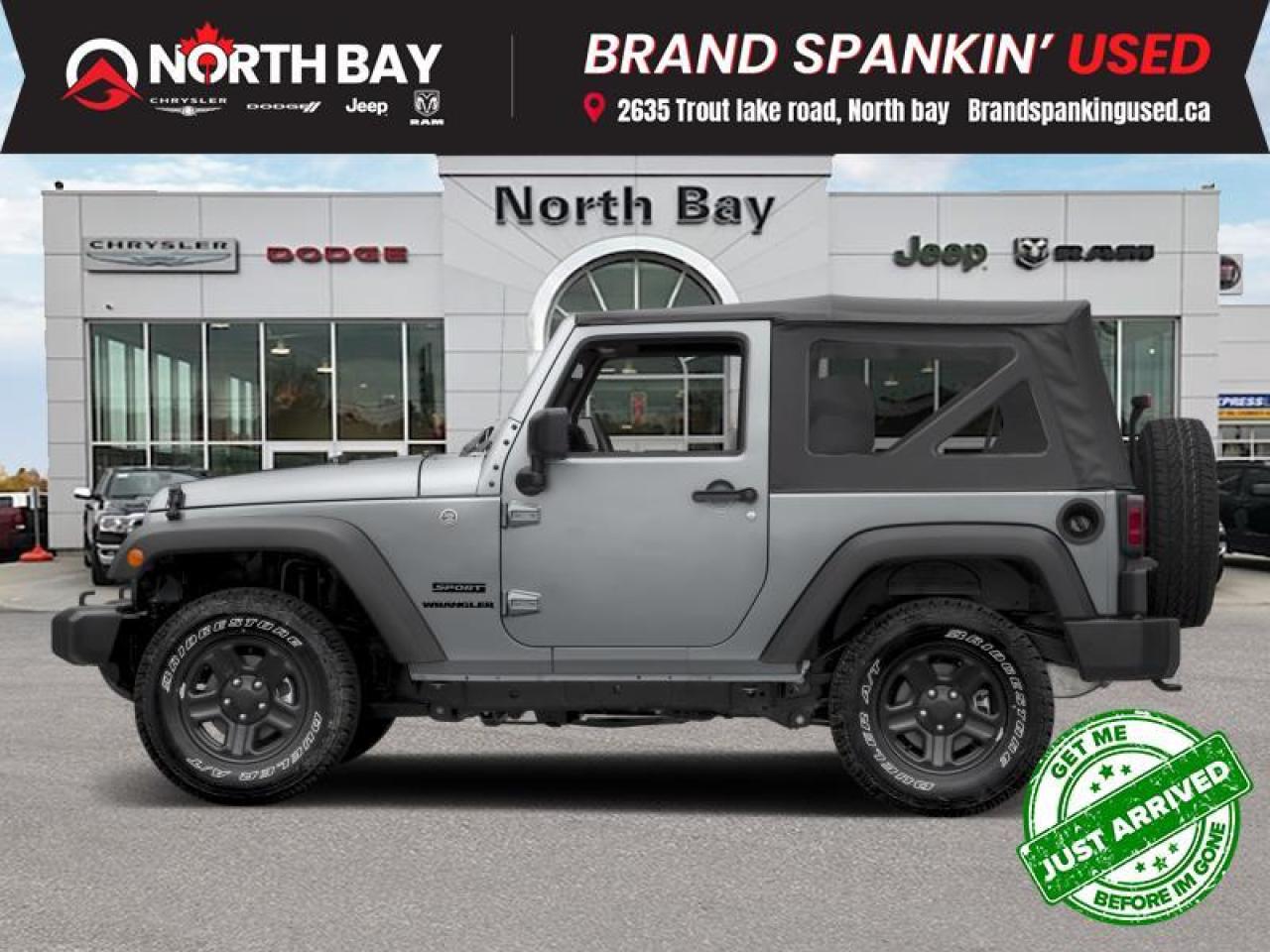 Used 2017 Jeep Wrangler Sport - Cruise Control -  Removable Top - $187 B/W for sale in North Bay, ON