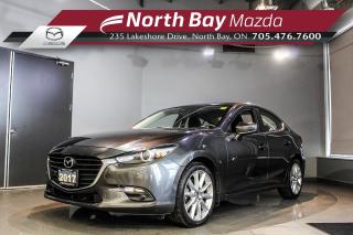 Used 2017 Mazda MAZDA3 GT LOW MILEAGE!!! DEALER SERVICED!! Heated Seats/Steering Wheel - Cruise Control - Bluetooth for sale in North Bay, ON