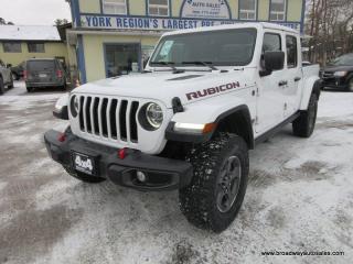 Used 2022 Jeep Gladiator LOADED RUBICON-MODEL 5 PASSENGER 3.6L - V6.. 4X4.. CREW-CAB.. SHORTY.. LEATHER.. REMOVEABLE TOP.. HEATED SEATS & WHEEL.. BACK-UP CAMERA.. for sale in Bradford, ON