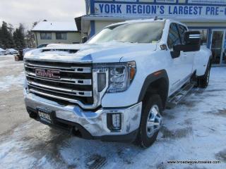 Used 2023 GMC Sierra 3500 1-TON SLE-MODEL 5 PASSENGER 6.6L - DURAMAX.. 4X4.. CREW-CAB.. 8-FOOT-DUALLY.. HEATED SEATS & WHEEL.. BACK-UP CAMERA.. BLUETOOTH SYSTEM.. for sale in Bradford, ON