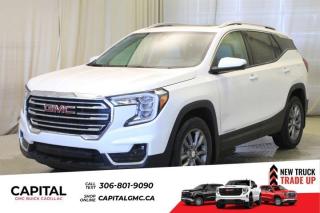 This 2024 GMC Terrain in White Frost Tricoat is equipped with AWD and Turbocharged Gas I4 1.5L/-TBD- engine.From its striking C-shaped LED signature lighting to its stunning floating roof, this GMC Terrain has been refined on every level. With three distinctive options, every trim boasts its own distinctive grille that makes a lasting first impression and sets a bold tone for the rest of the vehicles exterior. Striking LED signature lighting on the taillamps complete Terrains bold design from front to back. Terrains interior seamlessly incorporates exterior design cues to create a cohesive look. Youll find a combination of bold styling, first-class comfort and plenty of space proving its as much about refinement as it is utility. Terrains interior features a standard leather wrapped steering wheel, real aluminum trim and soft-touch materials to enhance your driving experience and maximize comfort for both you and your passengers. A front-to-back flat load floor includes new fold-flat front-passenger and second-row seats so you can quickly go from accommodating people to utilizing every inch of cargo space. The GMC Terrain small SUV is engineered to meet the challenges drivers face every day  from various road surfaces to unexpected conditions. Advanced technology such as the Traction Select system allows you to switch between drive modes to make real-time adjustments based on those ever-changing driving situations. Terrain offers an available suite of intuitive driver-assist and safety technologies  so you can move with confidence in any direction.Key features of the Terrain SLE and SLT include: 170 hp 1.5L Turbocharged gas engine, HID Headlamps, Traction Select System, Heated Front Seats, Leather-wrapped steering wheel, Available Lane Change Alert with Side Blind Zone Alert, New Available Adaptive Cruise Control - Camera (SLT Models), and New available Front Pedestrian Braking (SLT models).Check out this vehicles pictures, features, options and specs, and let us know if you have any questions. Helping find the perfect vehicle FOR YOU is our only priority.P.S...Sometimes texting is easier. Text (or call) 306-988-7738 for fast answers at your fingertips!Dealer License #914248Disclaimer: All prices are plus taxes & include all cash credits & loyalties. See dealer for Details.