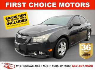 Welcome to First Choice Motors, the largest car dealership in Toronto of pre-owned cars, SUVs, and vans priced between $5000-$15,000. With an impressive inventory of over 300 vehicles in stock, we are dedicated to providing our customers with a vast selection of affordable and reliable options.<br><br>Were thrilled to offer a used 2014 Chevrolet Cruze LT, black color with 219,000km (STK#6838) This vehicle was $7990 NOW ON SALE FOR $6990. It is equipped with the following features:<br>- Automatic Transmission<br>- Leather Seats<br>- Sunroof<br>- Heated seats<br>- Bluetooth<br>- Reverse camera<br>- Power windows<br>- Power locks<br>- Power mirrors<br>- Air Conditioning<br><br>At First Choice Motors, we believe in providing quality vehicles that our customers can depend on. All our vehicles come with a 36-day FULL COVERAGE warranty. We also offer additional warranty options up to 5 years for our customers who want extra peace of mind.<br><br>Furthermore, all our vehicles are sold fully certified with brand new brakes rotors and pads, a fresh oil change, and brand new set of all-season tires installed & balanced. You can be confident that this car is in excellent condition and ready to hit the road.<br><br>At First Choice Motors, we believe that everyone deserves a chance to own a reliable and affordable vehicle. Thats why we offer financing options with low interest rates starting at 7.9% O.A.C. Were proud to approve all customers, including those with bad credit, no credit, students, and even 9 socials. Our finance team is dedicated to finding the best financing option for you and making the car buying process as smooth and stress-free as possible.<br><br>Our dealership is open 7 days a week to provide you with the best customer service possible. We carry the largest selection of used vehicles for sale under $9990 in all of Ontario. We stock over 300 cars, mostly Hyundai, Chevrolet, Mazda, Honda, Volkswagen, Toyota, Ford, Dodge, Kia, Mitsubishi, Acura, Lexus, and more. With our ongoing sale, you can find your dream car at a price you can afford. Come visit us today and experience why we are the best choice for your next used car purchase!<br><br>All prices exclude a $10 OMVIC fee, license plates & registration and ONTARIO HST (13%)