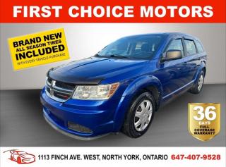 Welcome to First Choice Motors, the largest car dealership in Toronto of pre-owned cars, SUVs, and vans priced between $5000-$15,000. With an impressive inventory of over 300 vehicles in stock, we are dedicated to providing our customers with a vast selection of affordable and reliable options.<br><br>Were thrilled to offer a used 2015 Dodge Journey SE, blue color with 176,000km (STK#6841) This vehicle was $10990 NOW ON SALE FOR $8990. It is equipped with the following features:<br>- Automatic Transmission<br>- Power windows<br>- Power locks<br>- Power mirrors<br>- Air Conditioning<br><br>At First Choice Motors, we believe in providing quality vehicles that our customers can depend on. All our vehicles come with a 36-day FULL COVERAGE warranty. We also offer additional warranty options up to 5 years for our customers who want extra peace of mind.<br><br>Furthermore, all our vehicles are sold fully certified with brand new brakes rotors and pads, a fresh oil change, and brand new set of all-season tires installed & balanced. You can be confident that this car is in excellent condition and ready to hit the road.<br><br>At First Choice Motors, we believe that everyone deserves a chance to own a reliable and affordable vehicle. Thats why we offer financing options with low interest rates starting at 7.9% O.A.C. Were proud to approve all customers, including those with bad credit, no credit, students, and even 9 socials. Our finance team is dedicated to finding the best financing option for you and making the car buying process as smooth and stress-free as possible.<br><br>Our dealership is open 7 days a week to provide you with the best customer service possible. We carry the largest selection of used vehicles for sale under $9990 in all of Ontario. We stock over 300 cars, mostly Hyundai, Chevrolet, Mazda, Honda, Volkswagen, Toyota, Ford, Dodge, Kia, Mitsubishi, Acura, Lexus, and more. With our ongoing sale, you can find your dream car at a price you can afford. Come visit us today and experience why we are the best choice for your next used car purchase!<br><br>All prices exclude a $10 OMVIC fee, license plates & registration and ONTARIO HST (13%)